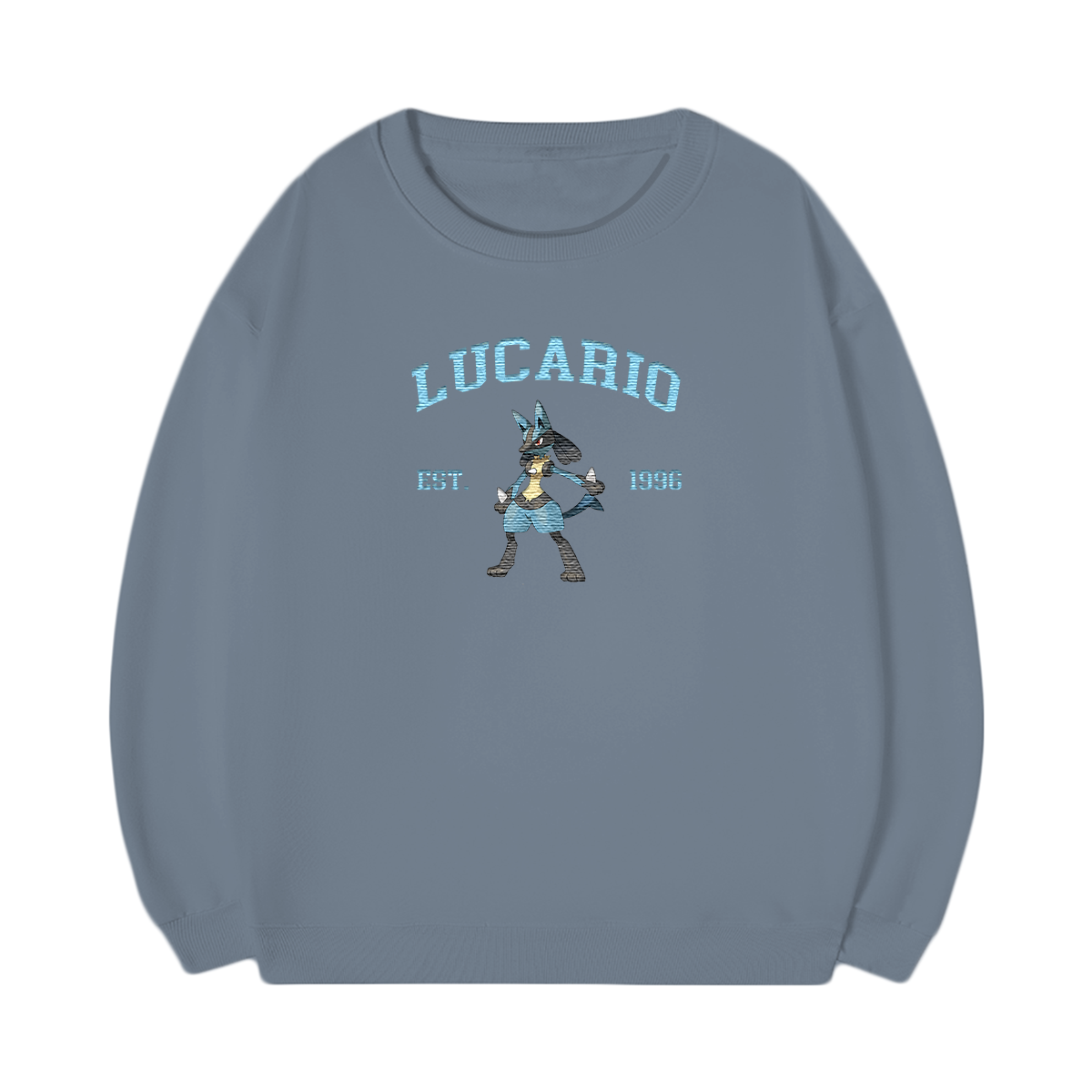 LUCARIO Embroidered Anime Character Unisex T-Shirt,Crewneck,Hoodie,Stylish Gift for Friends,E86