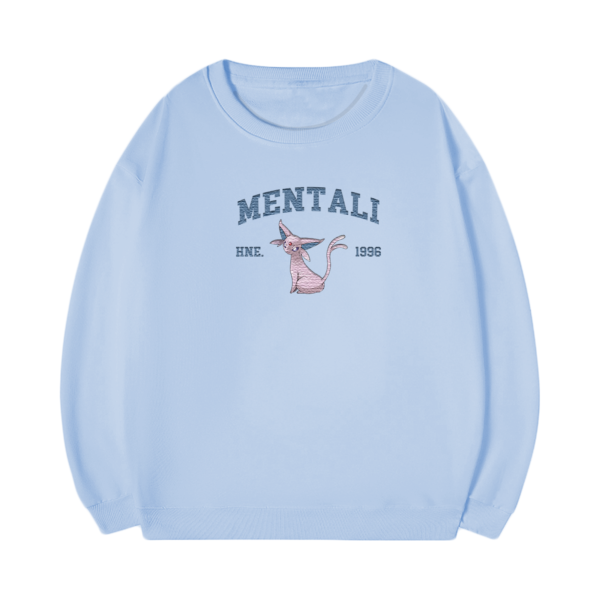 MENTALI Embroidered Anime Character Unisex T-Shirt,Crewneck,Hoodie,Stylish Gift for Friends,E294
