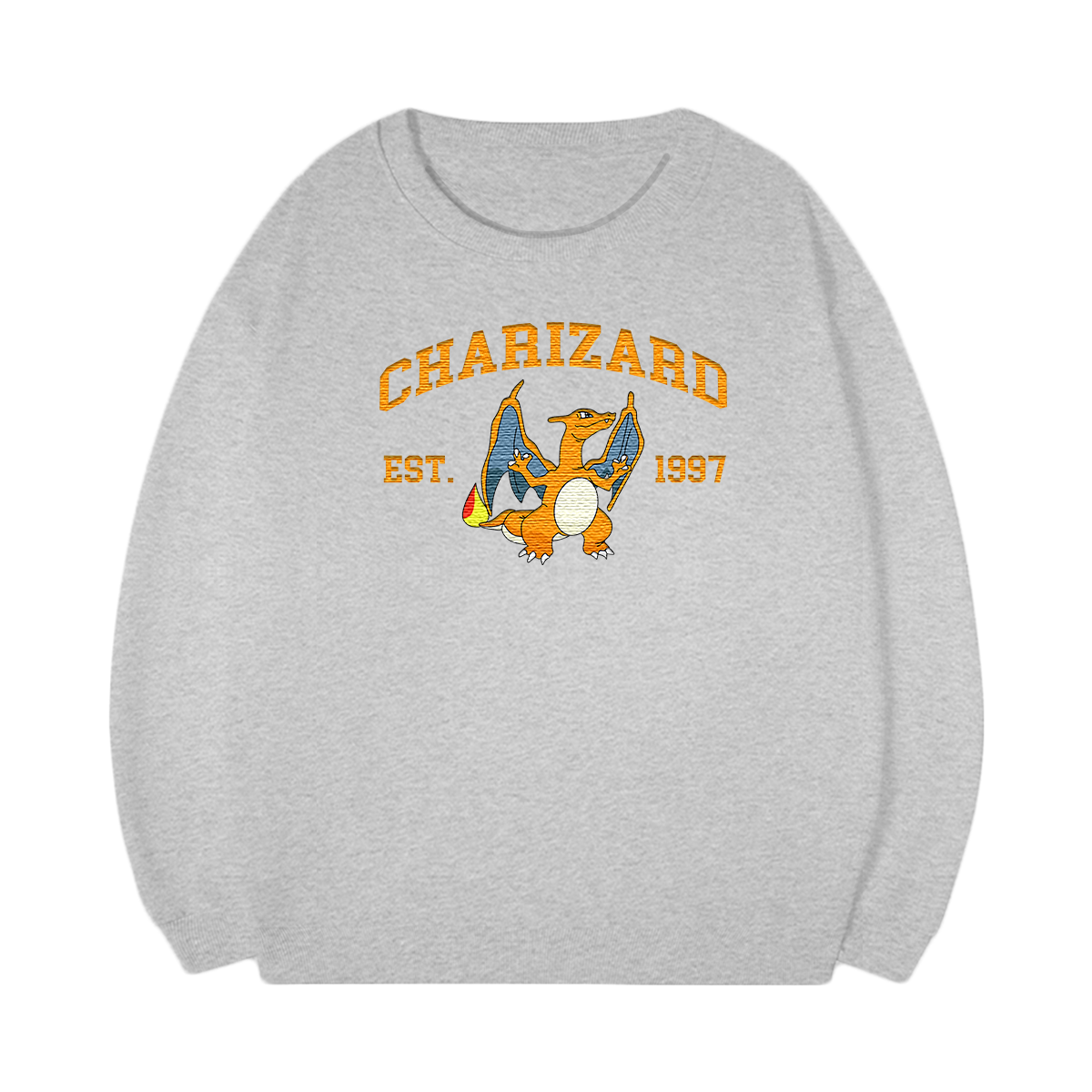CHARIZARD Embroidered Anime Character Unisex T-Shirt,Crewneck,Hoodie,Stylish Gift for Friends,E49