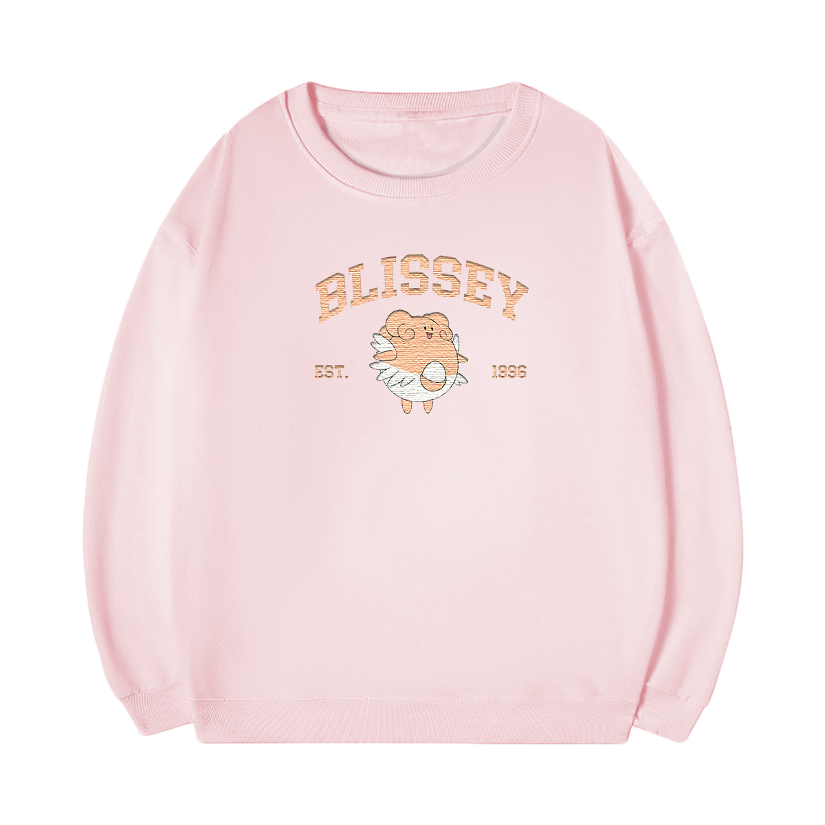 BLISSEY Embroidered Anime Character Unisex T-Shirt,Crewneck,Hoodie,Stylish Gift for Friends,E280