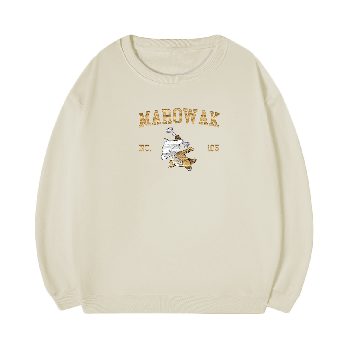 MAROWAK Embroidered Anime Character Unisex T-Shirt,Crewneck,Hoodie,Stylish Gift for Friends,E288