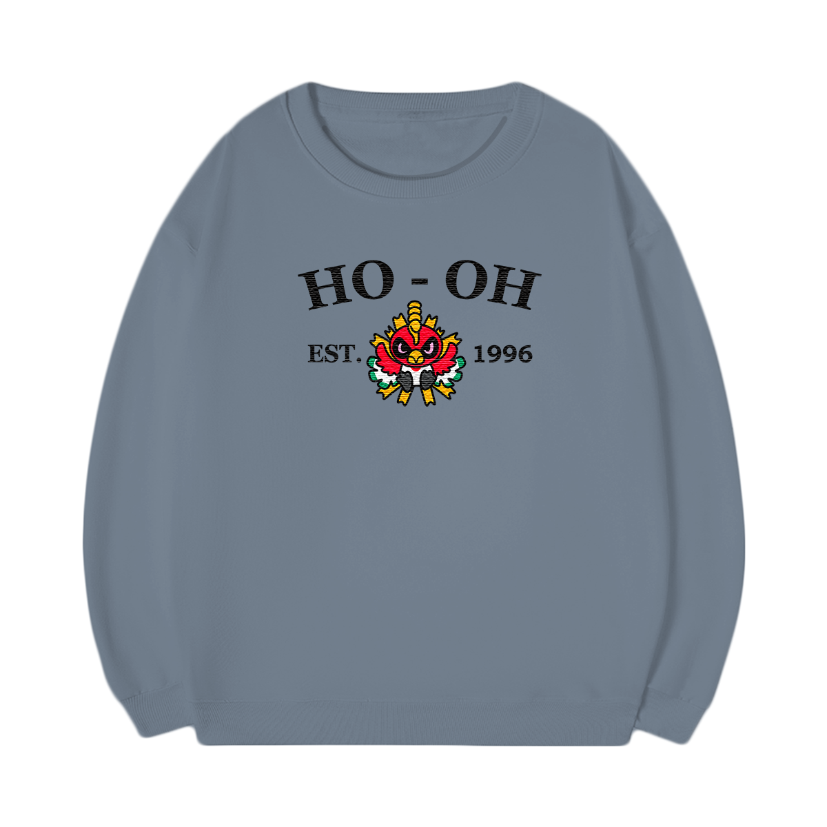 HO-OH Embroidered Anime Character Unisex T-Shirt,Crewneck,Hoodie,Stylish Gift for Friends,E53