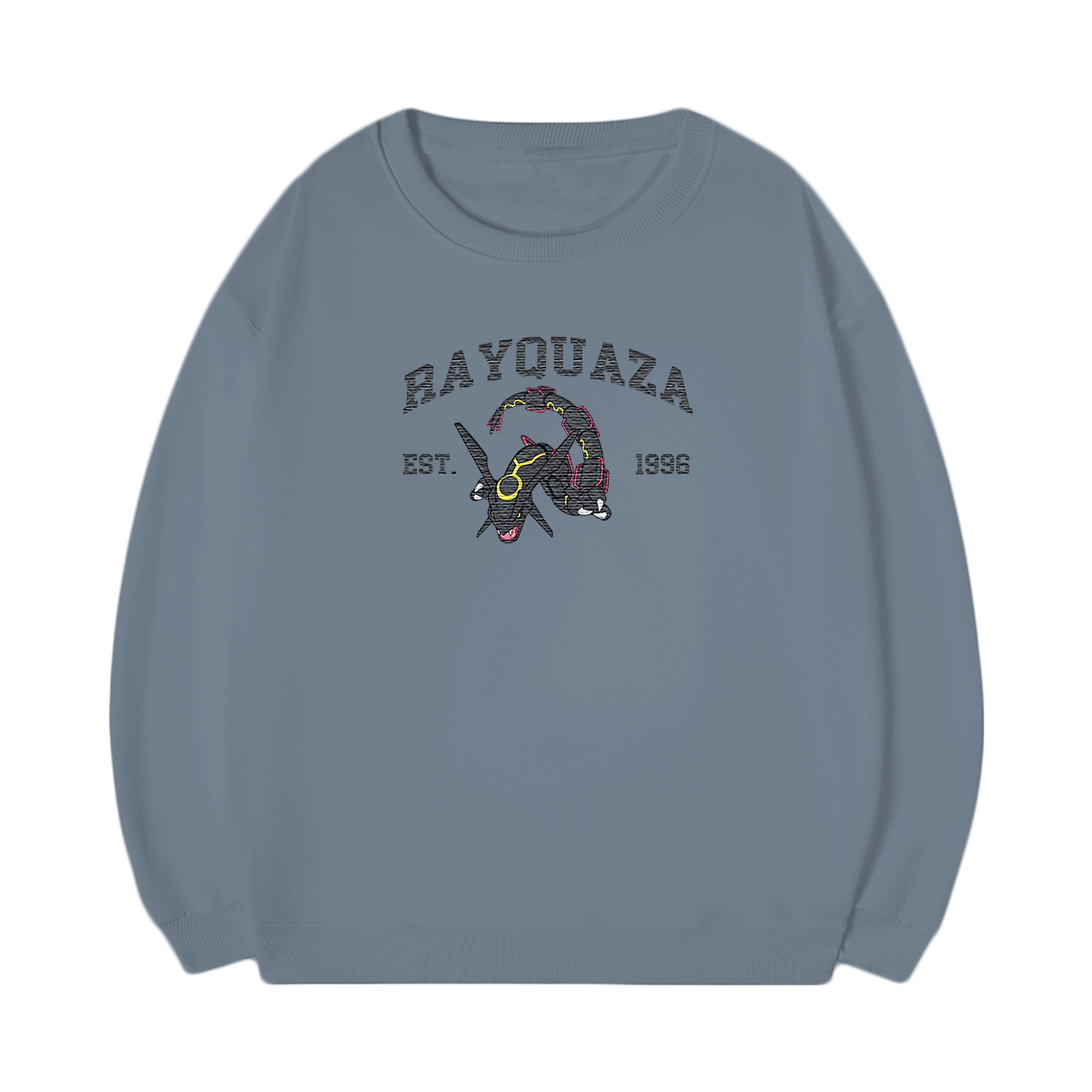 RAYQUAZA Embroidered Anime Character Unisex T-Shirt,Crewneck,Hoodie,Stylish Gift for Friends,E142