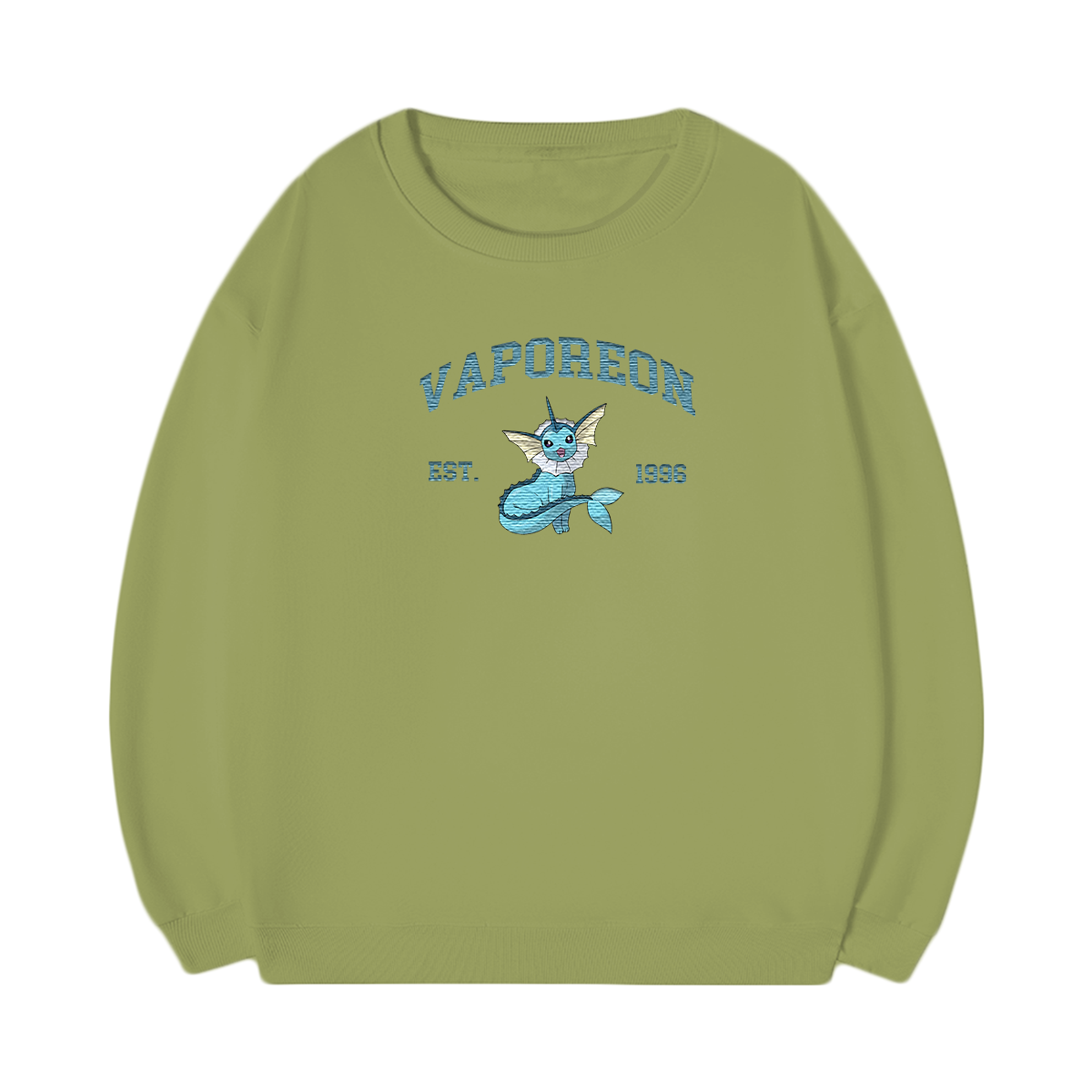 VAPOREON Embroidered Anime Character Unisex T-Shirt,Crewneck,Hoodie,Stylish Gift for Friends,E240