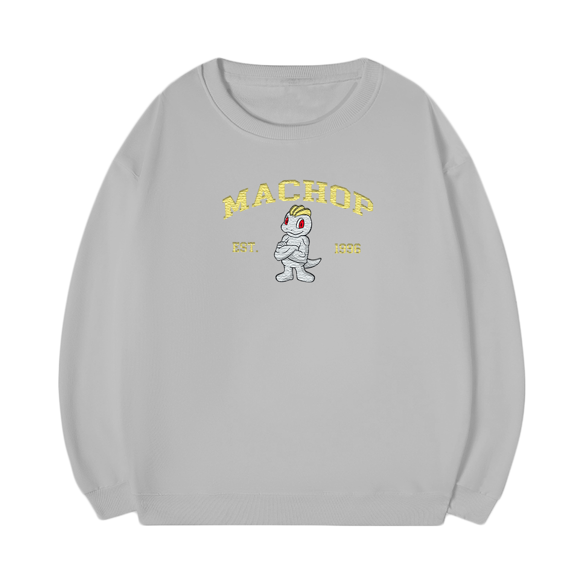 MACHOP Embroidered Anime Character Unisex T-Shirt,Crewneck,Hoodie,Stylish Gift for Friends,E219