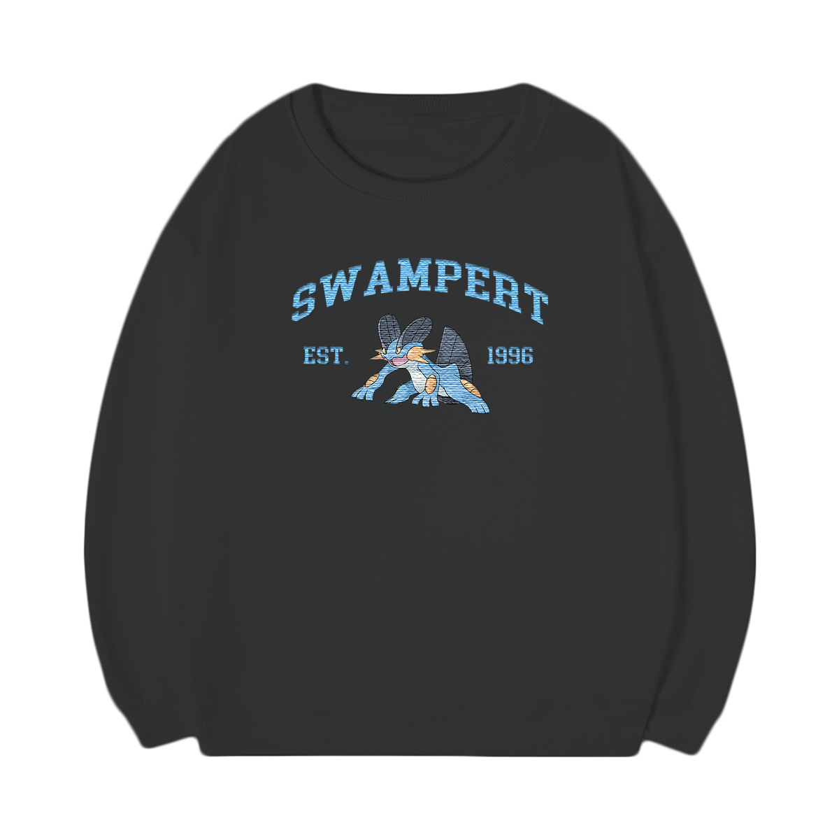SWAMPERT Embroidered Anime Character Unisex T-Shirt,Crewneck,Hoodie,Stylish Gift for Friends,E93