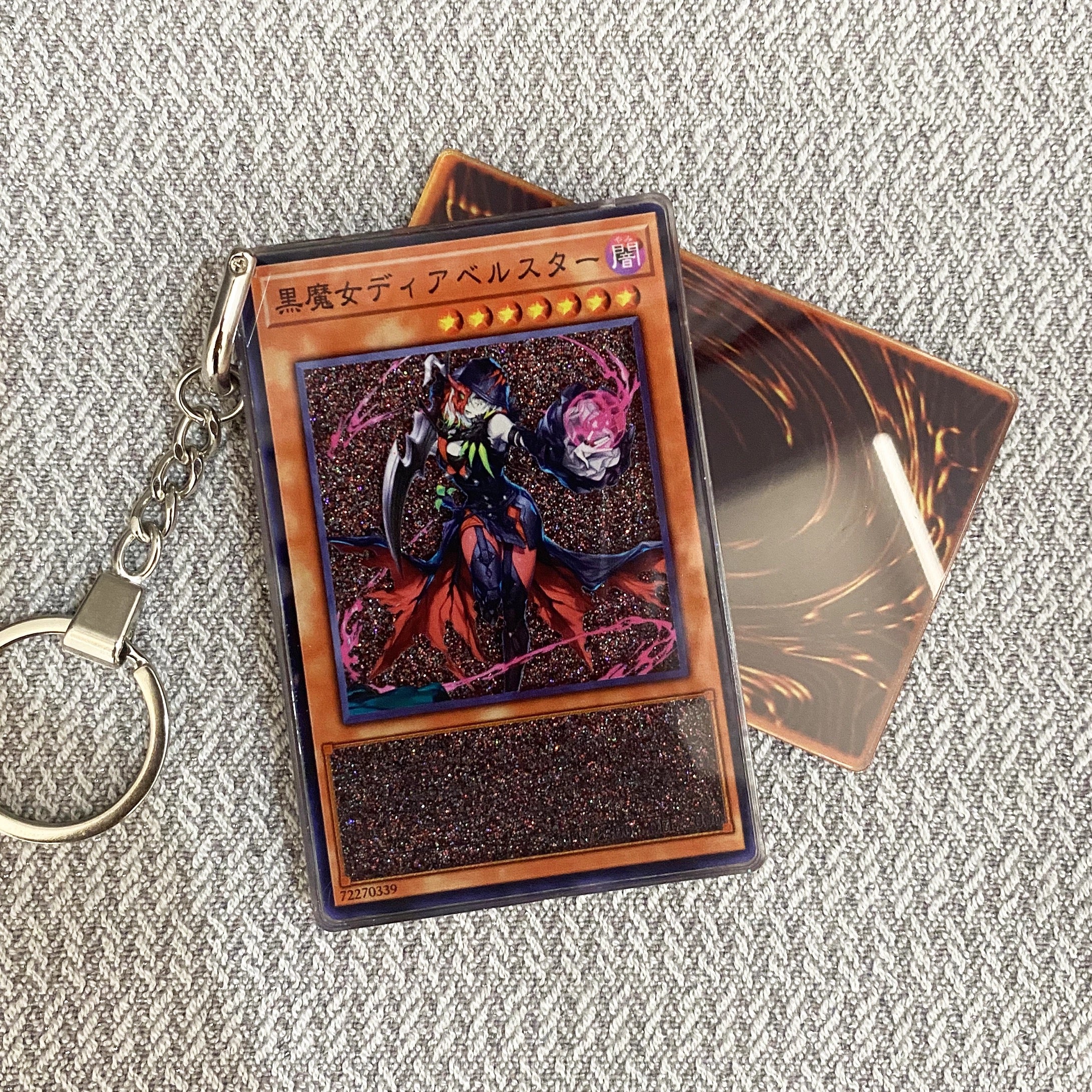 Diabellstar the Black Witch YU-GI-OH Cards Premium Liquid Motion Keychain,A Perfect Gift for YU-GI-OH fans