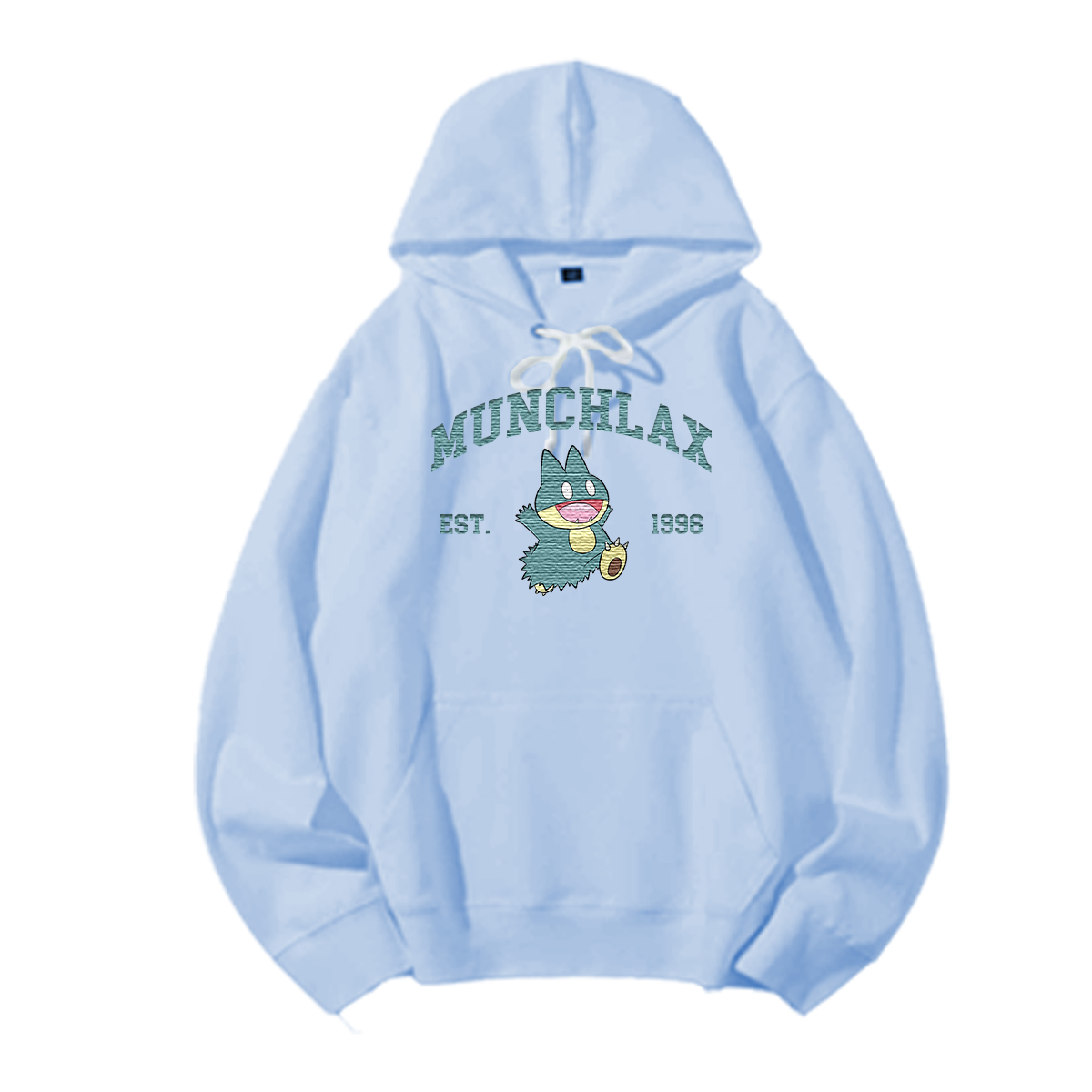 MUNCHLAX Embroidered Anime Character Unisex T-Shirt,Crewneck,Hoodie,Stylish Gift for Friends,E12