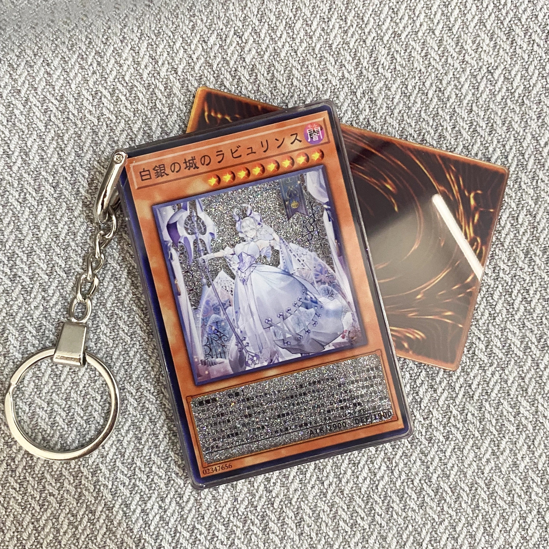 Lovely Labrynth of the Silver Castle YU-GI-OH Cards Premium Liquid Motion Keychain,A Perfect Gift for YU-GI-OH fans
