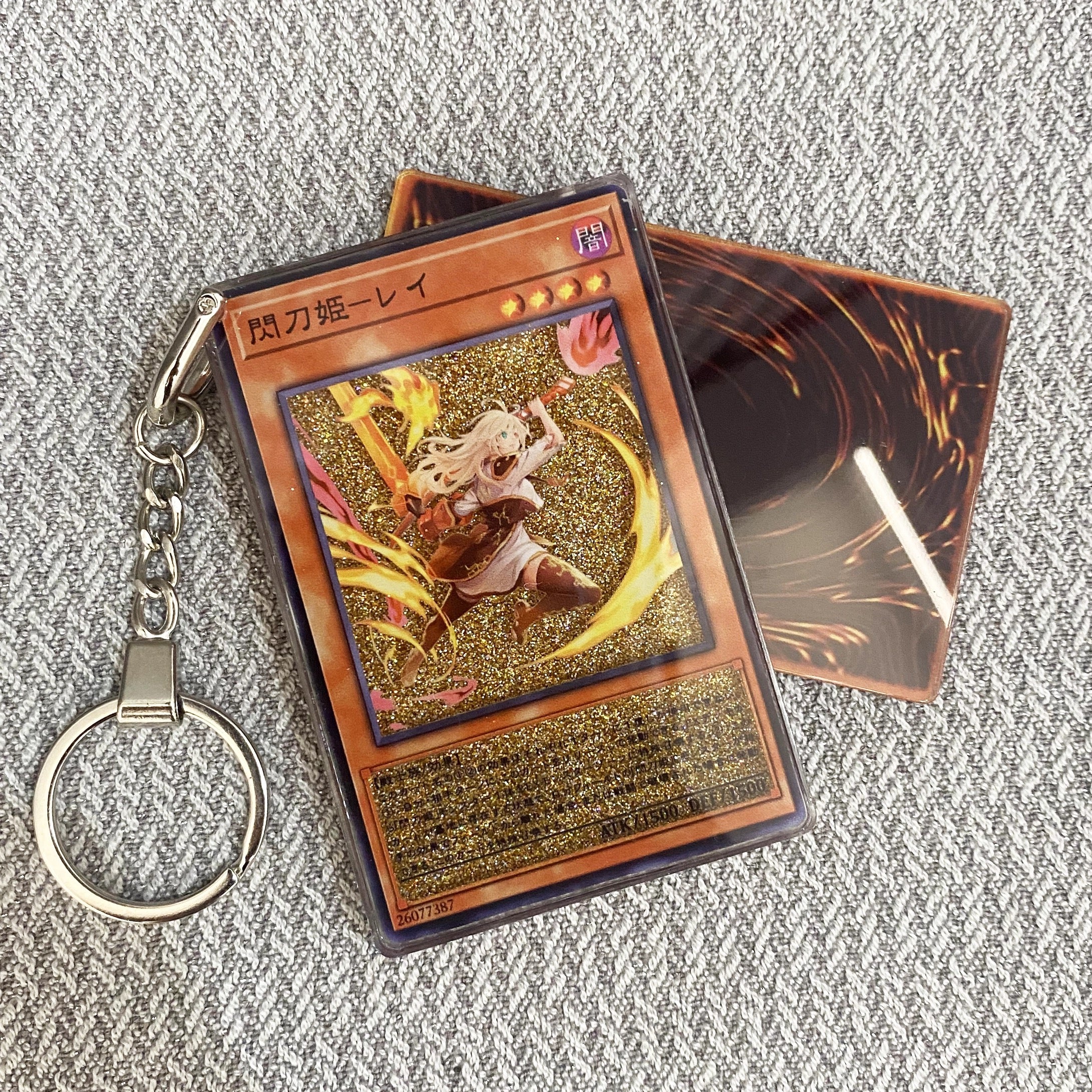 yugioh card keychain Yu-Gi-Oh! Card Keychain Sublimated Double-Sided | Blue-Eyes White Dragon, Dark Magician, or Custom