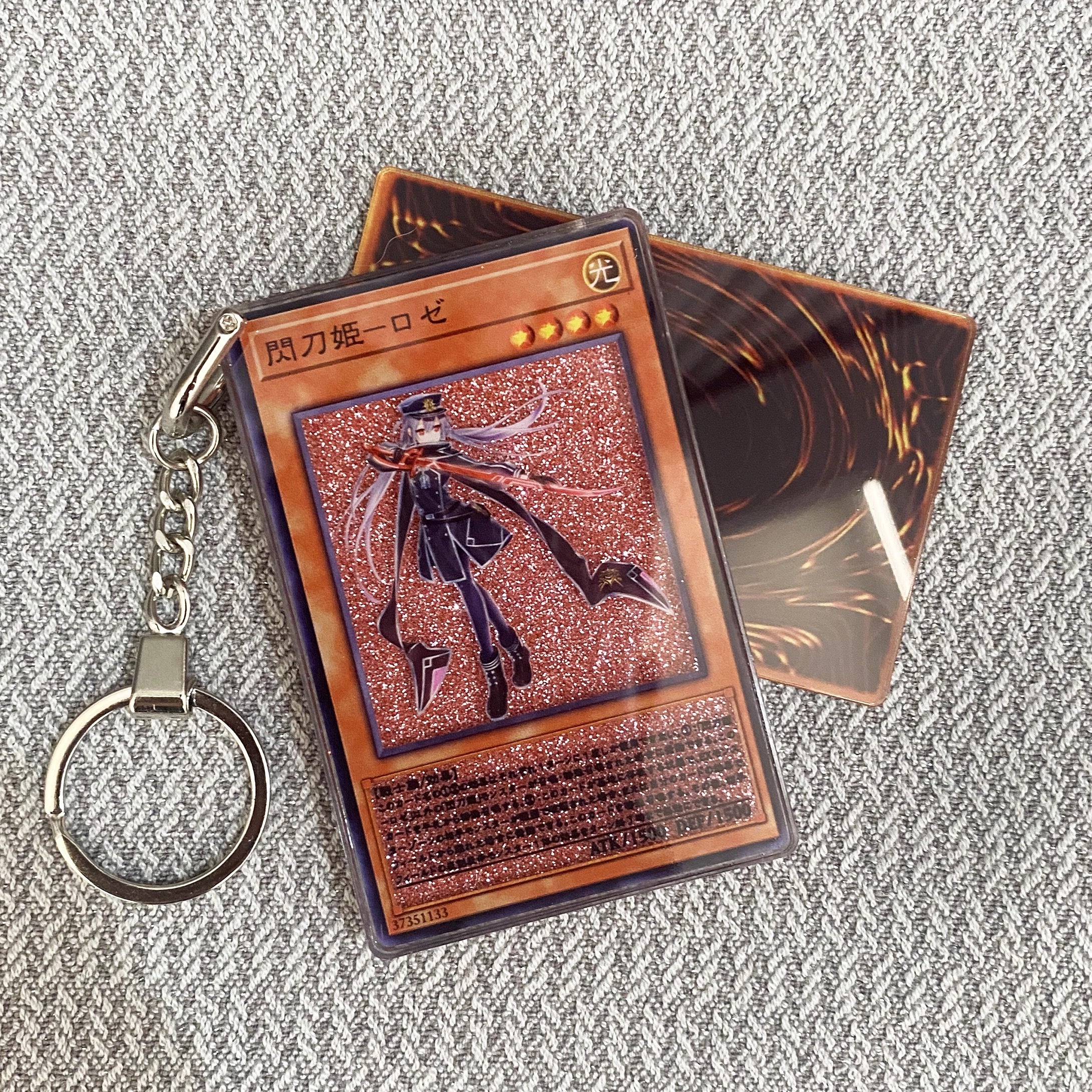 Sky Striker Ace - Roze YU-GI-OH Cards Premium Liquid Motion Keychain,A Perfect Gift for YU-GI-OH fans