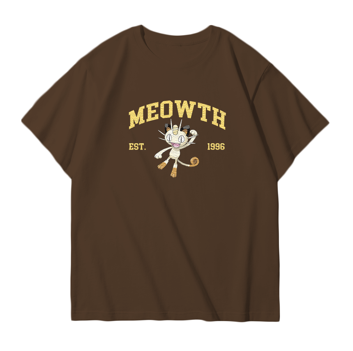 MEOWTH Embroidered Anime Character Unisex T-Shirt,Crewneck,Hoodie,Stylish Gift for Friends,E108