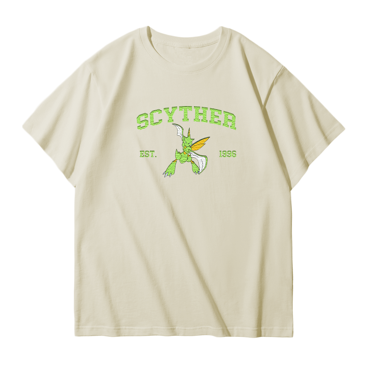 SCYTHER Embroidered Anime Character Unisex T-Shirt,Crewneck,Hoodie,Stylish Gift for Friends,E266