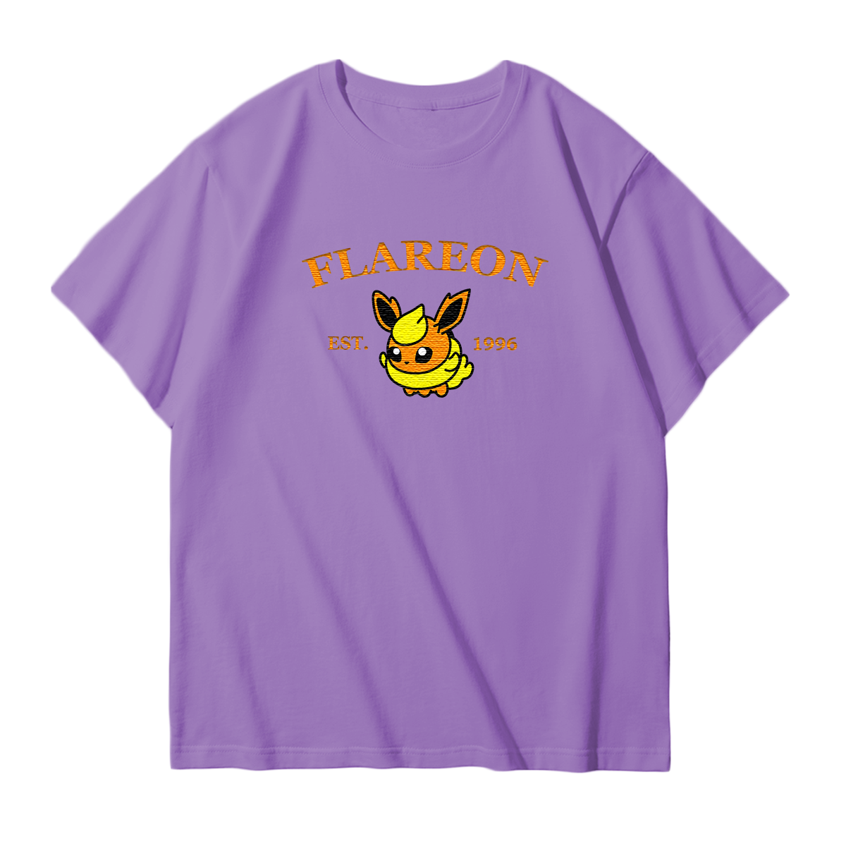 FLAREON Embroidered Anime Character Unisex T-Shirt,Crewneck,Hoodie,Stylish Gift for Friends,E82