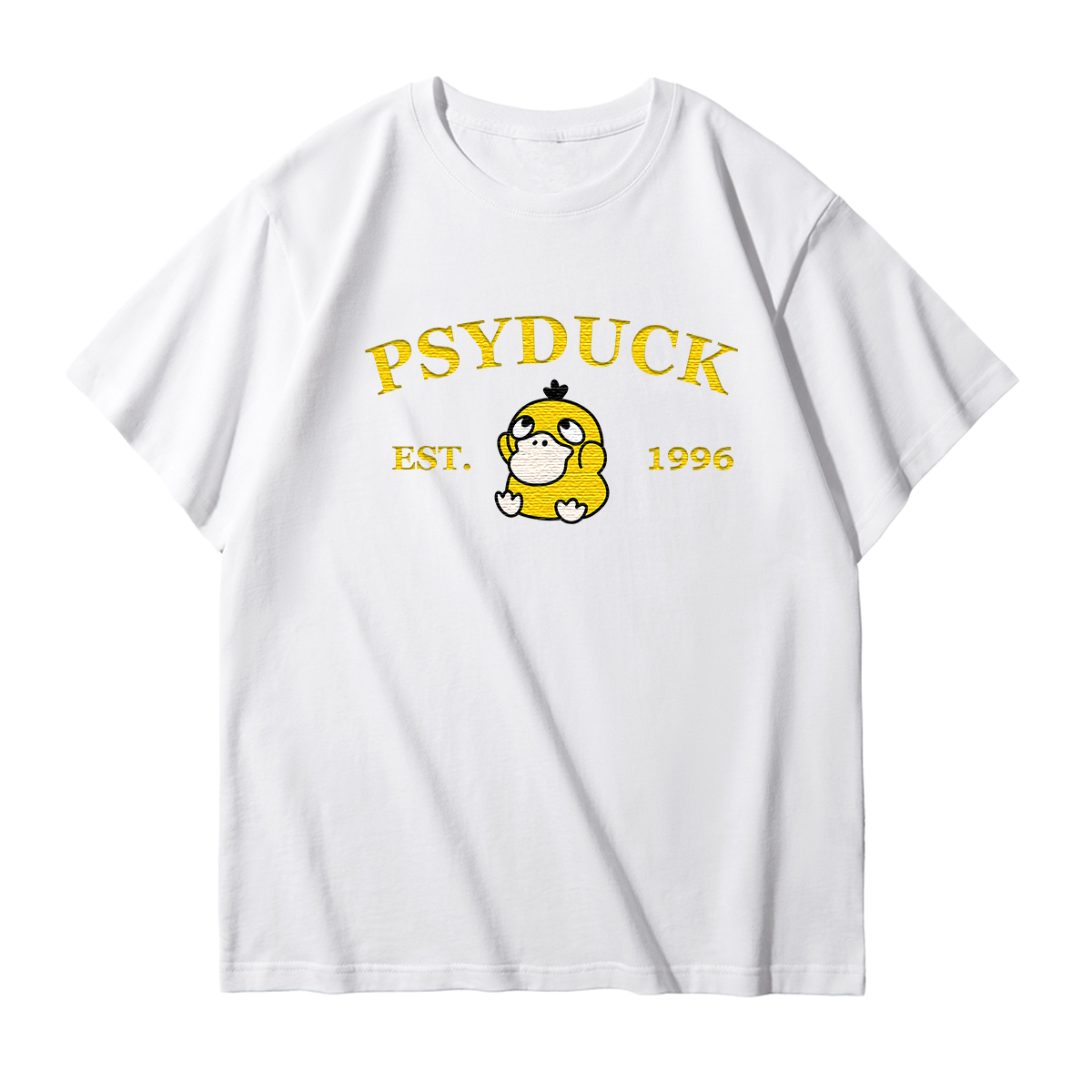 PSYDUCK Embroidered Anime Character Unisex T-Shirt,Crewneck,Hoodie,Stylish Gift for Friends,E183