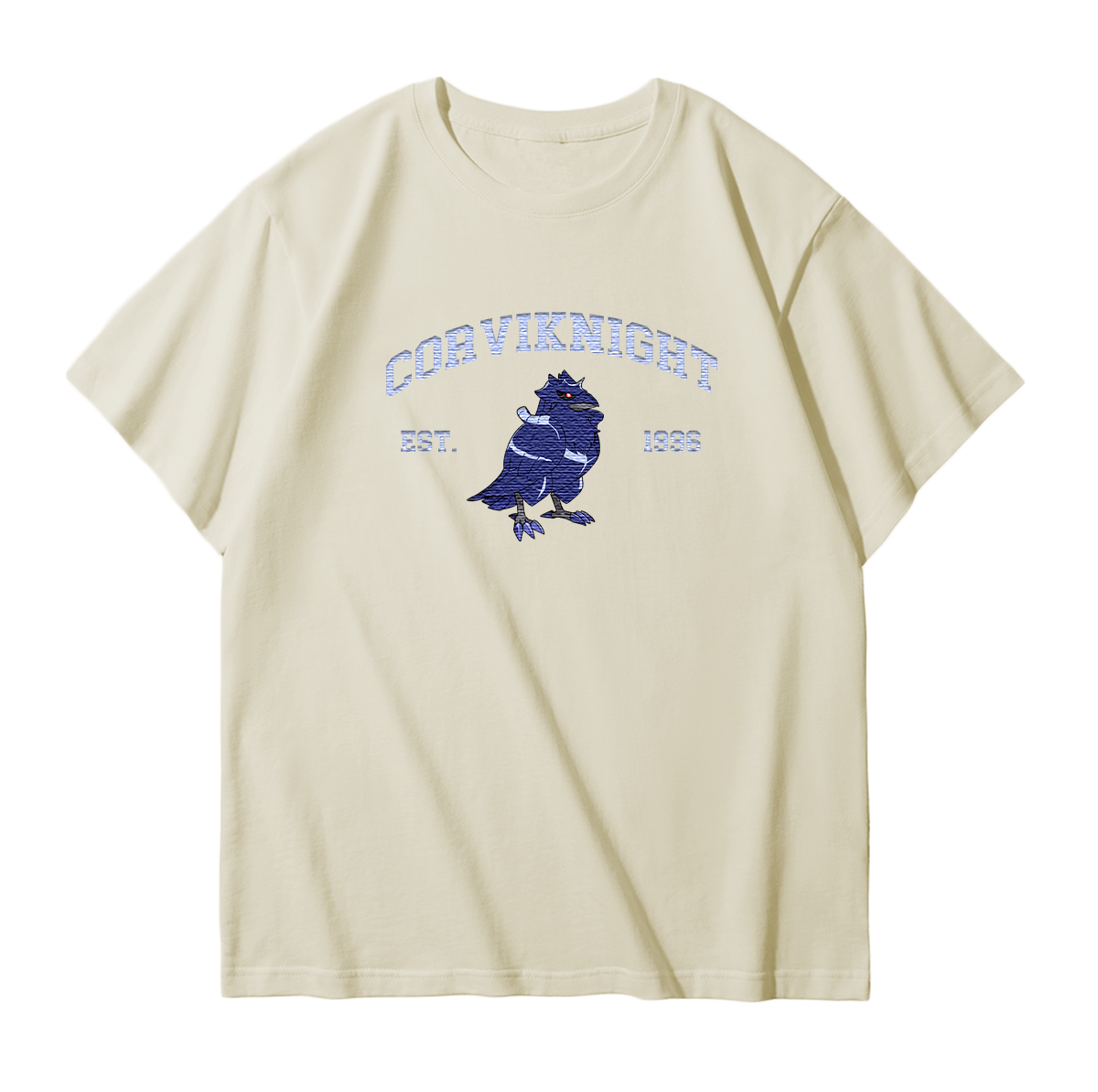 CORVIKNIGHT Embroidered Anime Character Unisex T-Shirt,Crewneck,Hoodie,Stylish Gift for Friends,E105