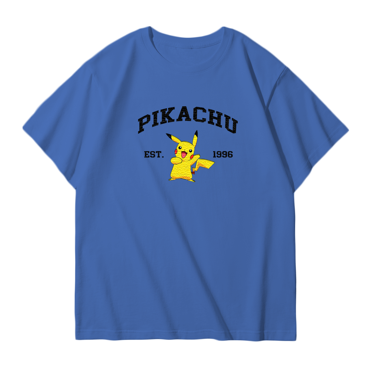 PIKACHU Embroidered Anime Character Unisex T-Shirt,Crewneck,Hoodie,Stylish Gift for Friends,E62