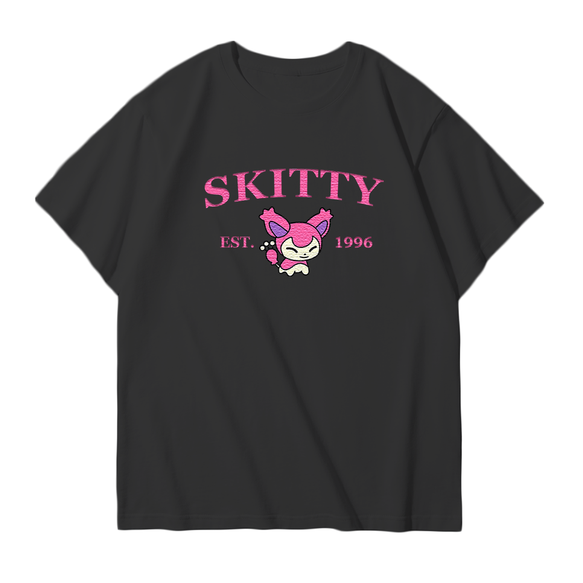 SKITTY Embroidered Anime Character Unisex T-Shirt,Crewneck,Hoodie,Stylish Gift for Friends,E172