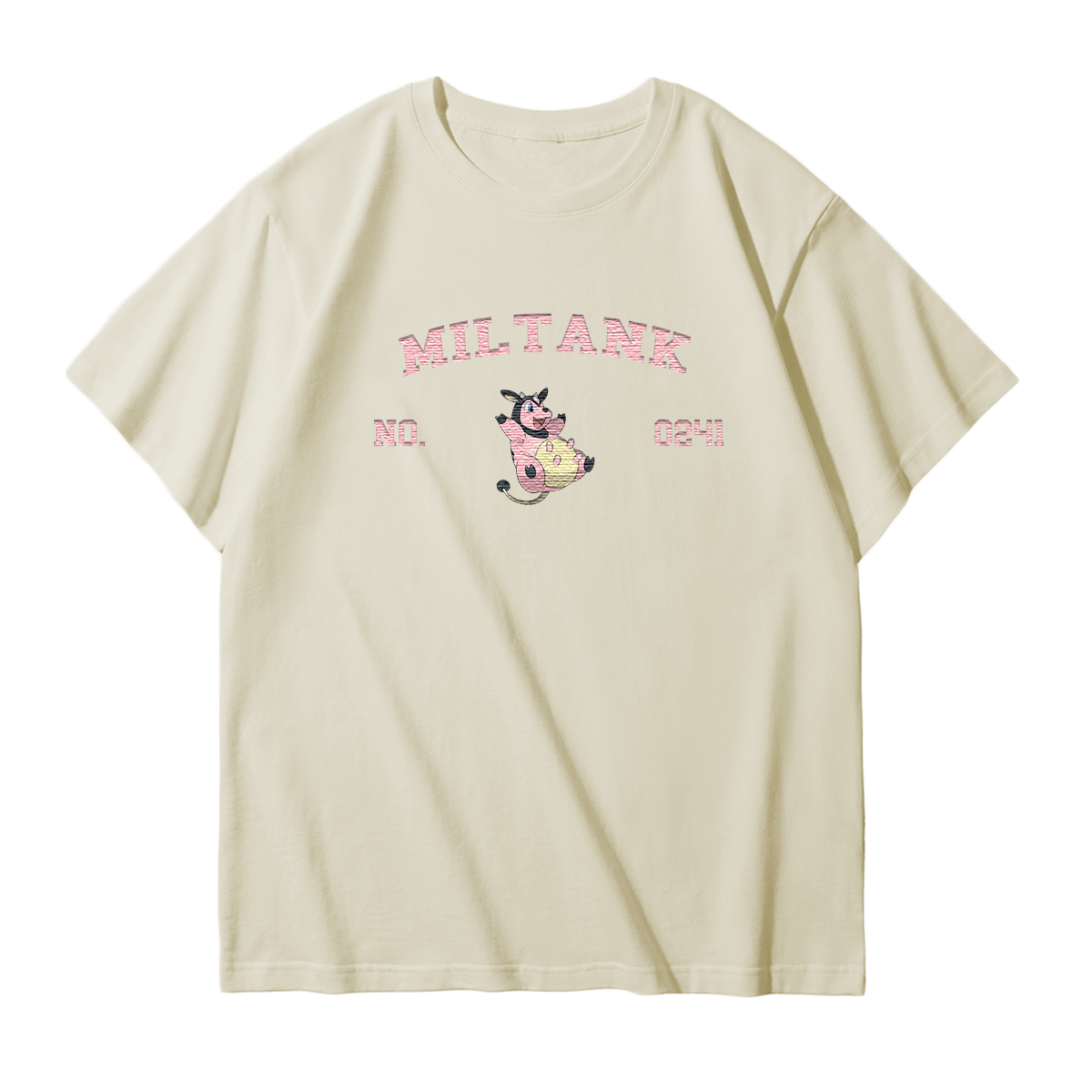 MILTANK Embroidered Anime Character Unisex T-Shirt,Crewneck,Hoodie,Stylish Gift for Friends,E300