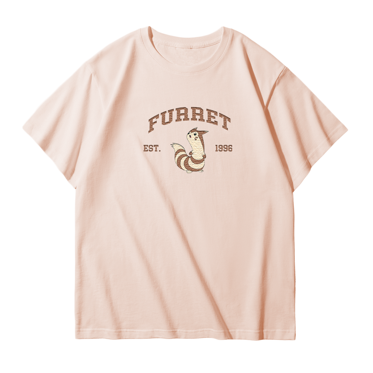 FURRET Embroidered Anime Character Unisex T-Shirt,Crewneck,Hoodie,Stylish Gift for Friends,E248
