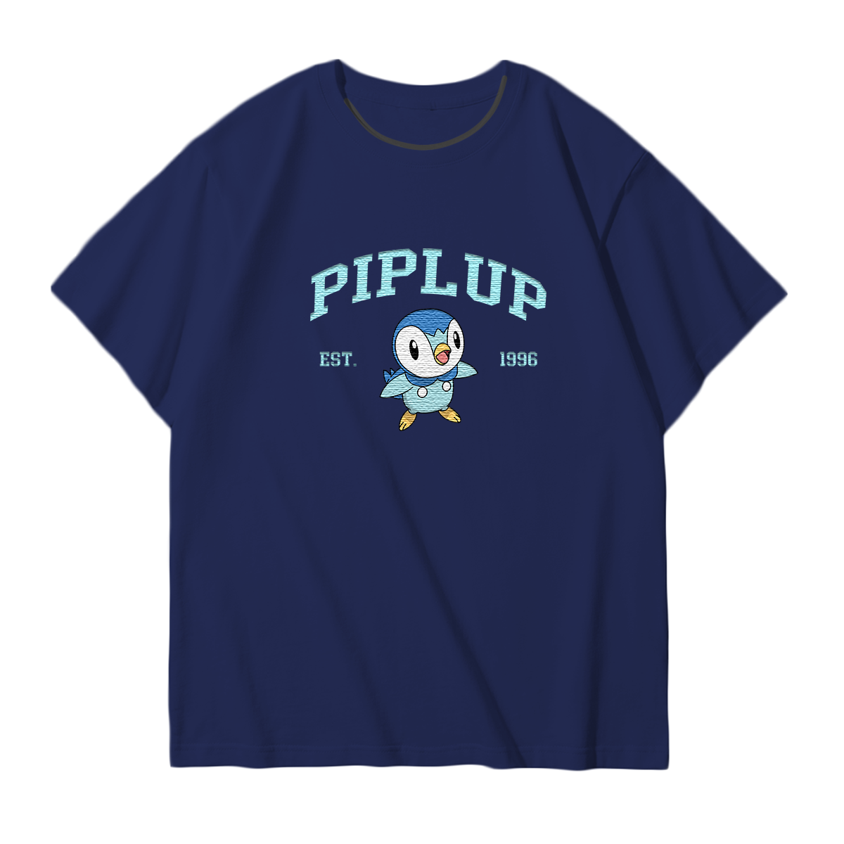 PIPLUP Embroidered Anime Character Unisex T-Shirt,Crewneck,Hoodie,Stylish Gift for Friends,E05