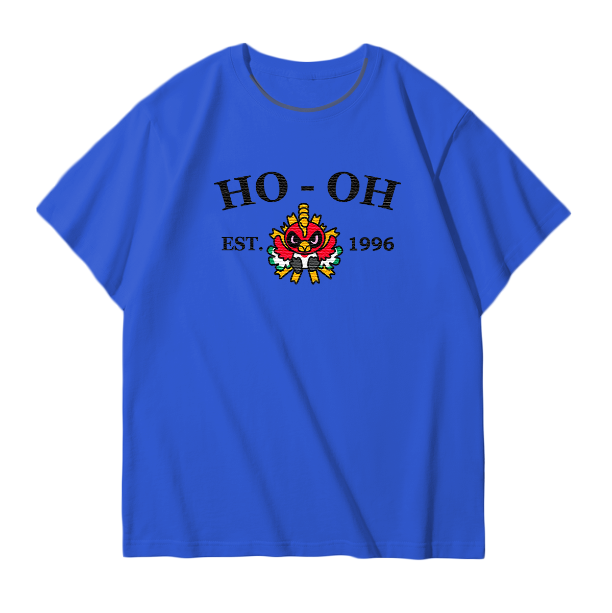 HO-OH Embroidered Anime Character Unisex T-Shirt,Crewneck,Hoodie,Stylish Gift for Friends,E53