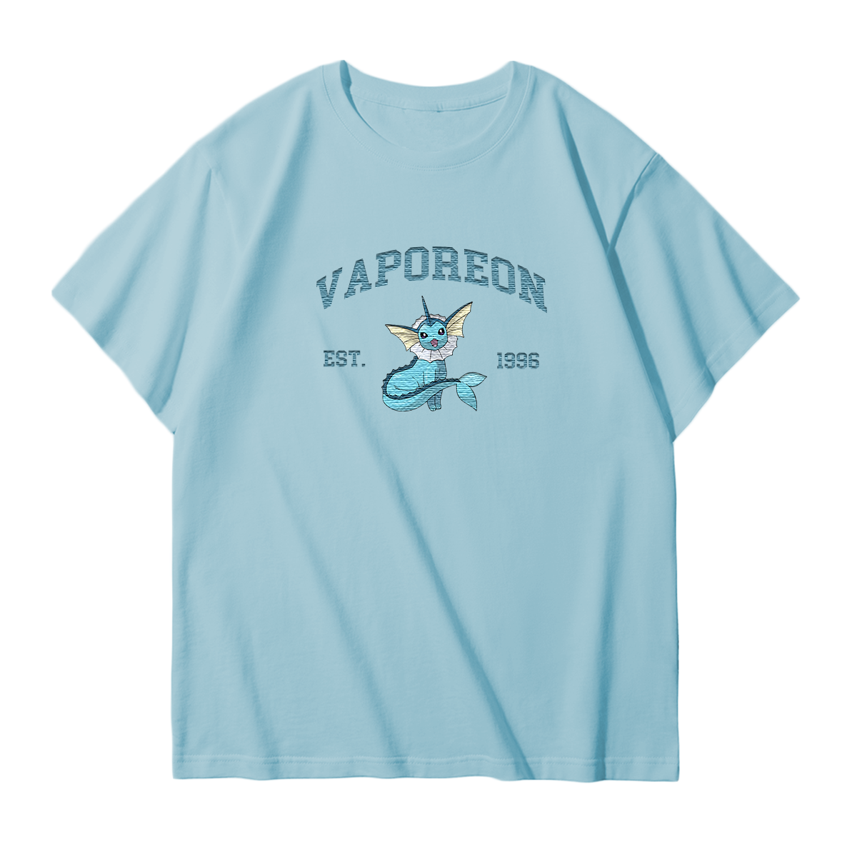 VAPOREON Embroidered Anime Character Unisex T-Shirt,Crewneck,Hoodie,Stylish Gift for Friends,E240