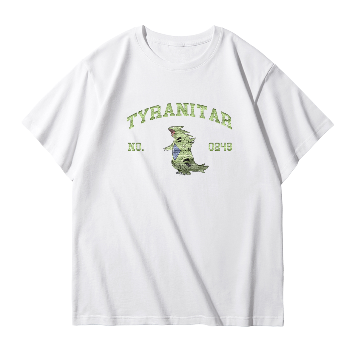 TYRANITAR Embroidered Anime Character Unisex T-Shirt,Crewneck,Hoodie,Stylish Gift for Friends,E295