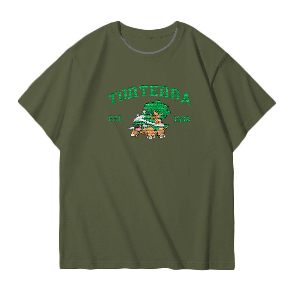 TORTERRA Embroidered Anime Character Unisex T-Shirt,Crewneck,Hoodie,Stylish Gift for Friends,E222
