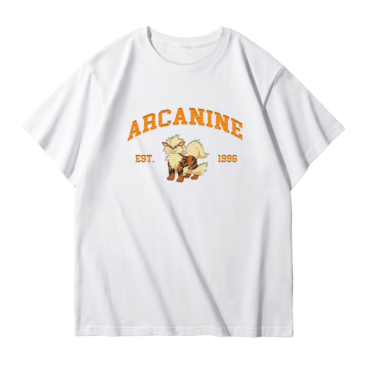 ARCANINE Embroidered Anime Character Unisex T-Shirt,Crewneck,Hoodie,Stylish Gift for Friends,E48