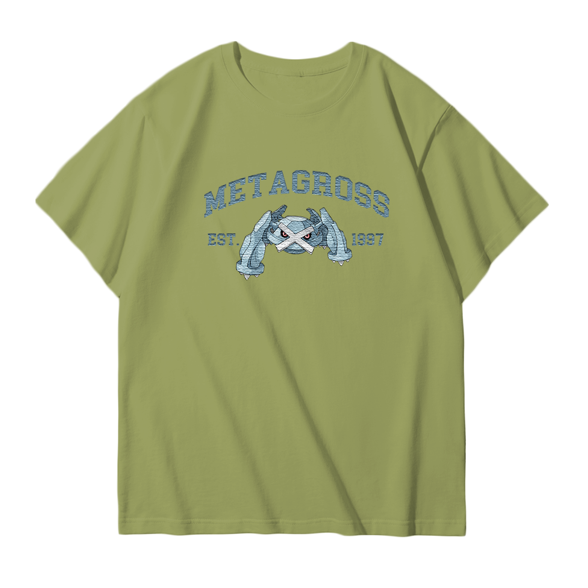 METAGROSS Embroidered Anime Character Unisex T-Shirt,Crewneck,Hoodie,Stylish Gift for Friends,E180