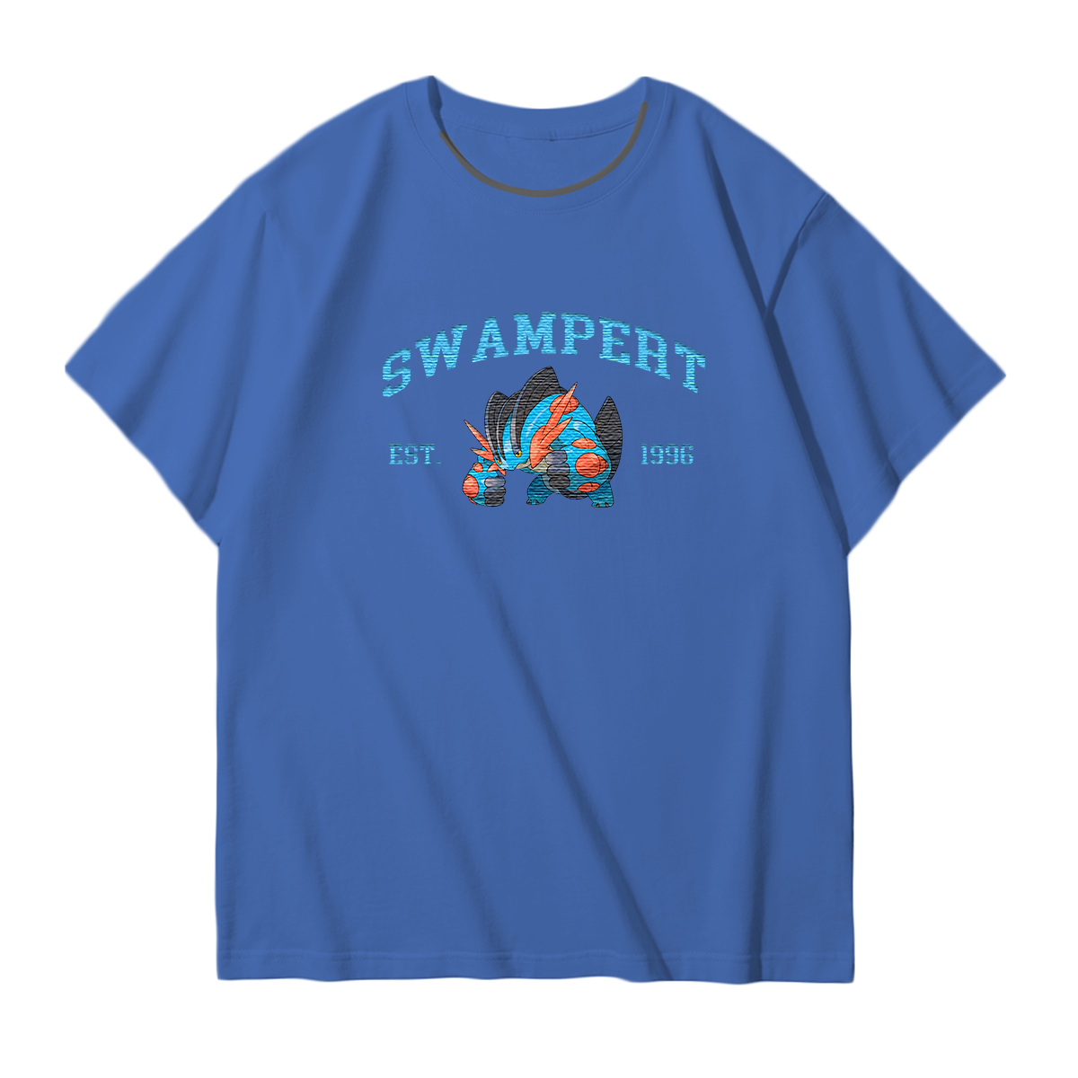 SWAMPERT Embroidered Anime Character Unisex T-Shirt,Crewneck,Hoodie,Stylish Gift for Friends,E137