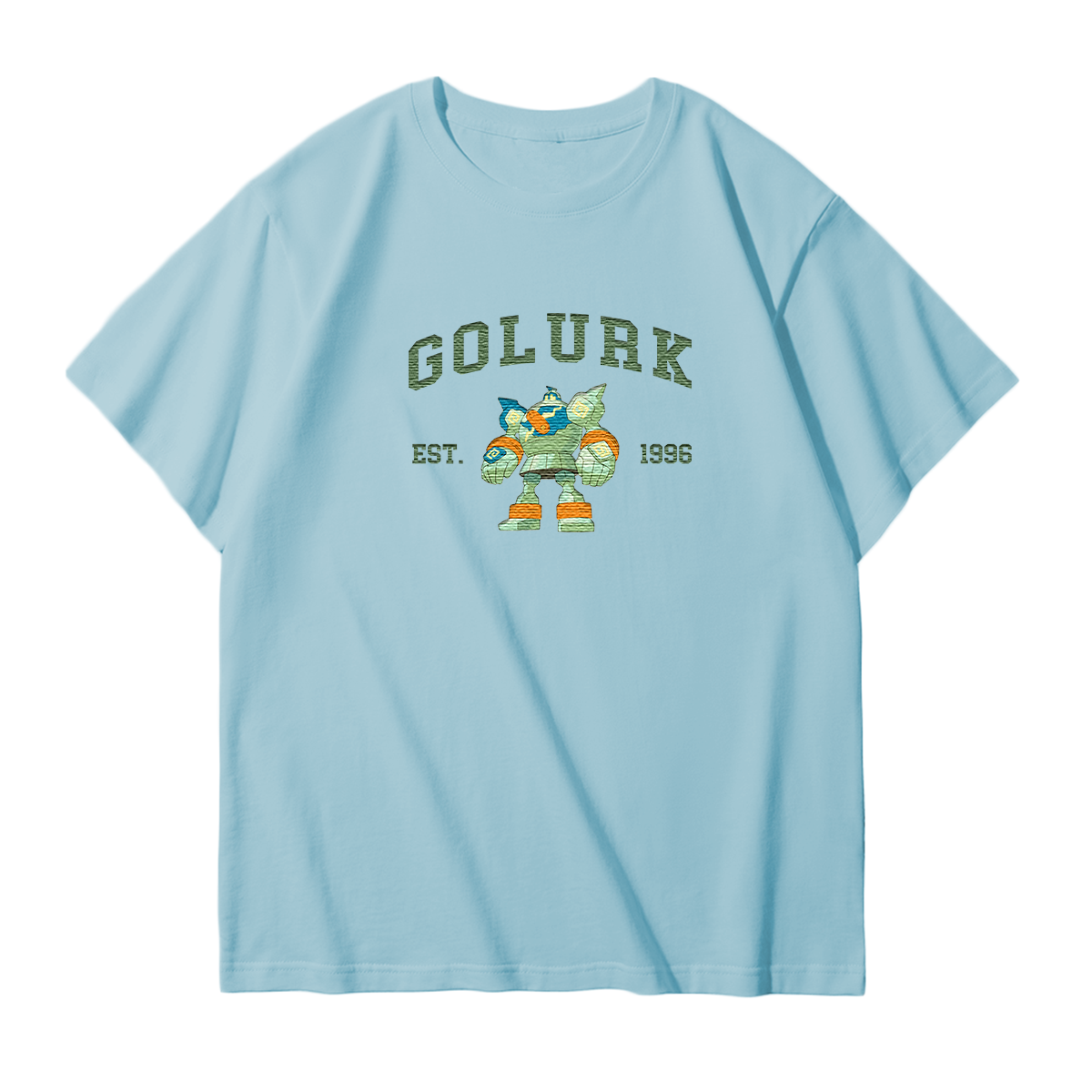 GOLURK Embroidered Anime Character Unisex T-Shirt,Crewneck,Hoodie,Stylish Gift for Friends,E251