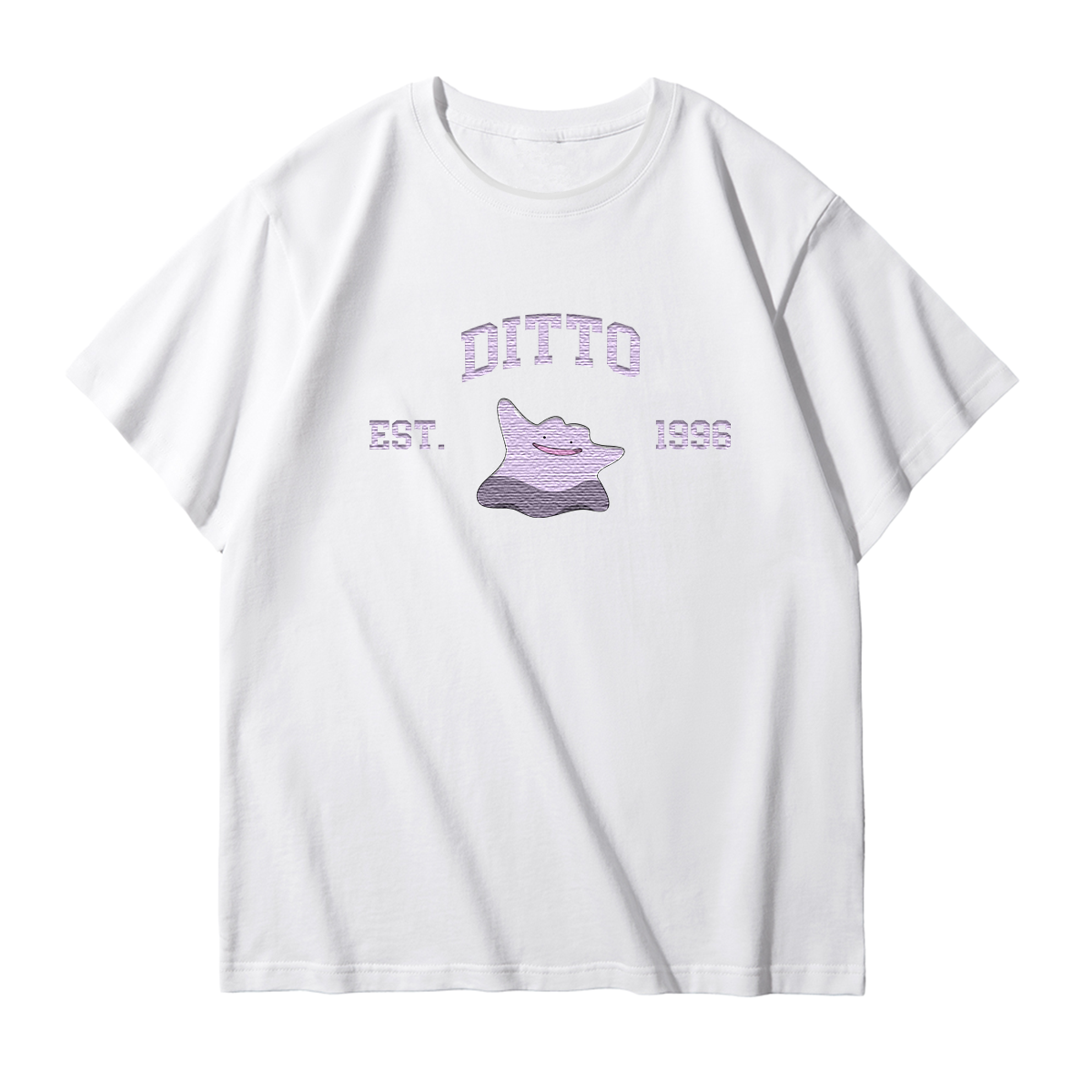 DITTO Embroidered Anime Character Unisex T-Shirt,Crewneck,Hoodie,Stylish Gift for Friends,E200