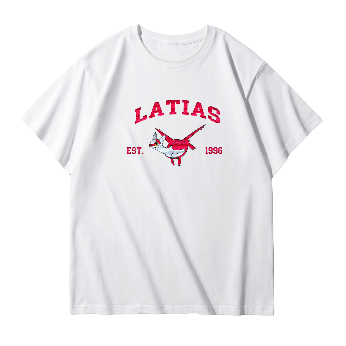 LATIAS Embroidered Anime Character Unisex T-Shirt,Crewneck,Hoodie,Stylish Gift for Friends,E112