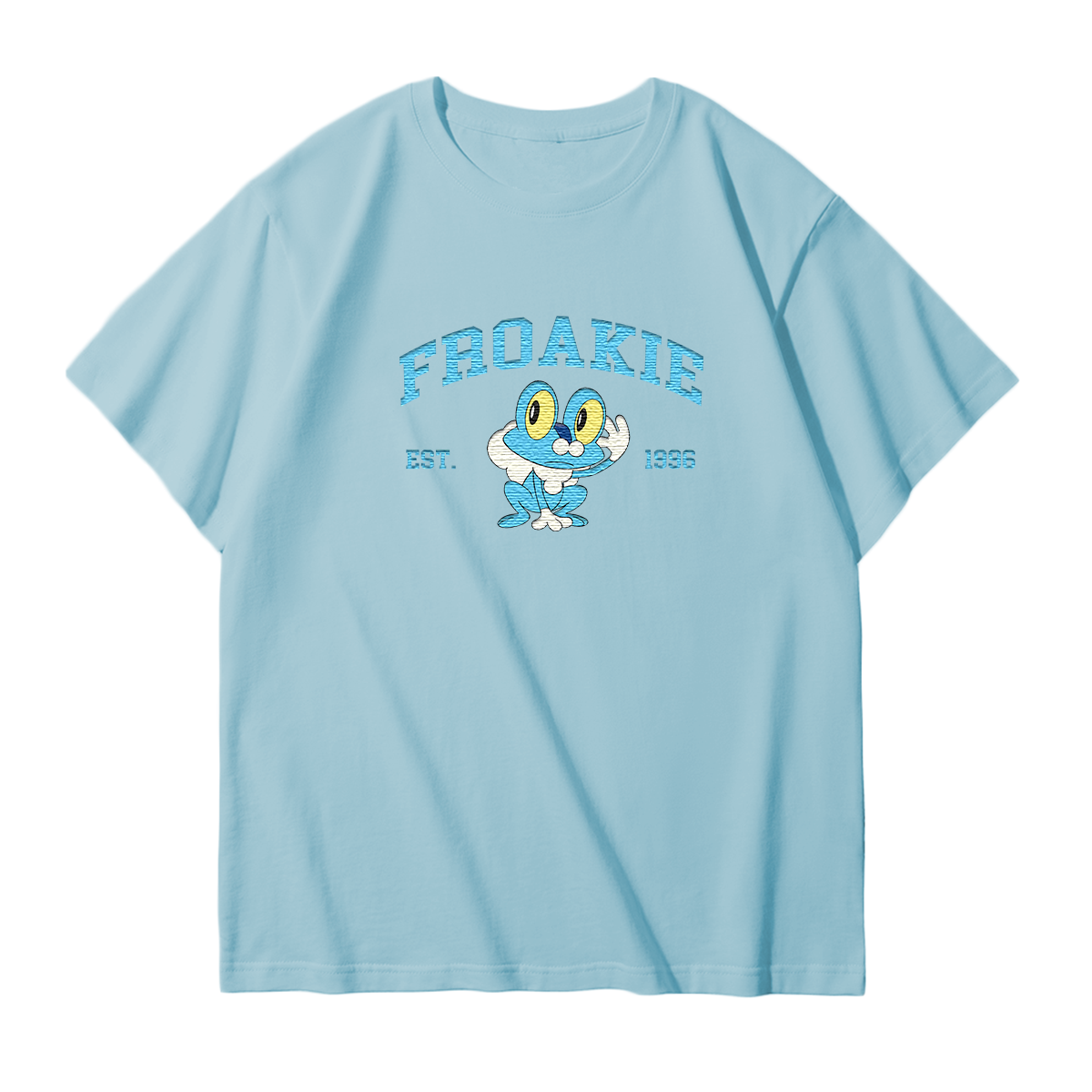 FROAKIE Embroidered Anime Character Unisex T-Shirt,Crewneck,Hoodie,Stylish Gift for Friends,E158