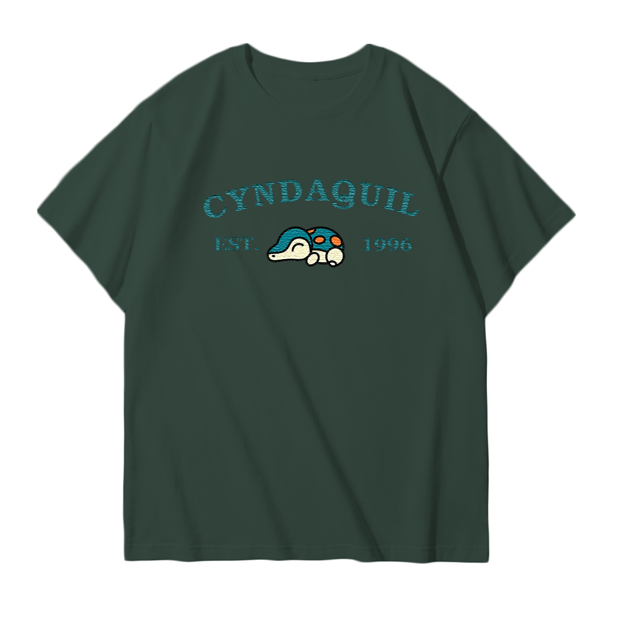 CYNDAQUIL Embroidered Anime Character Unisex T-Shirt,Crewneck,Hoodie,Stylish Gift for Friends,E173