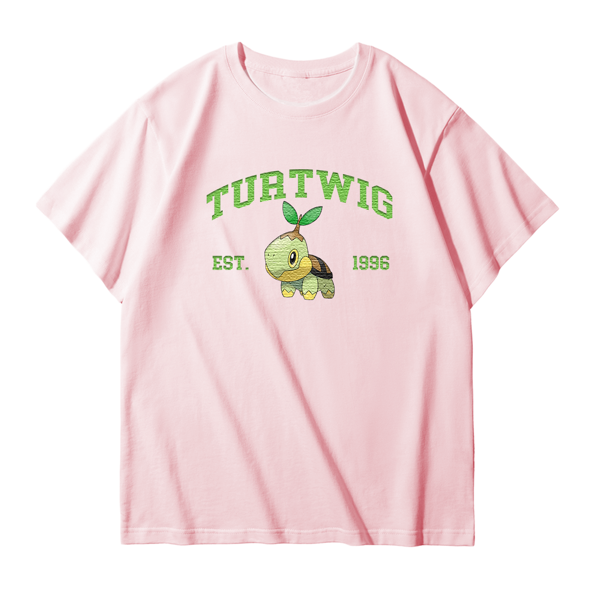 TURTWIG Embroidered Anime Character Unisex T-Shirt,Crewneck,Hoodie,Stylish Gift for Friends,E16