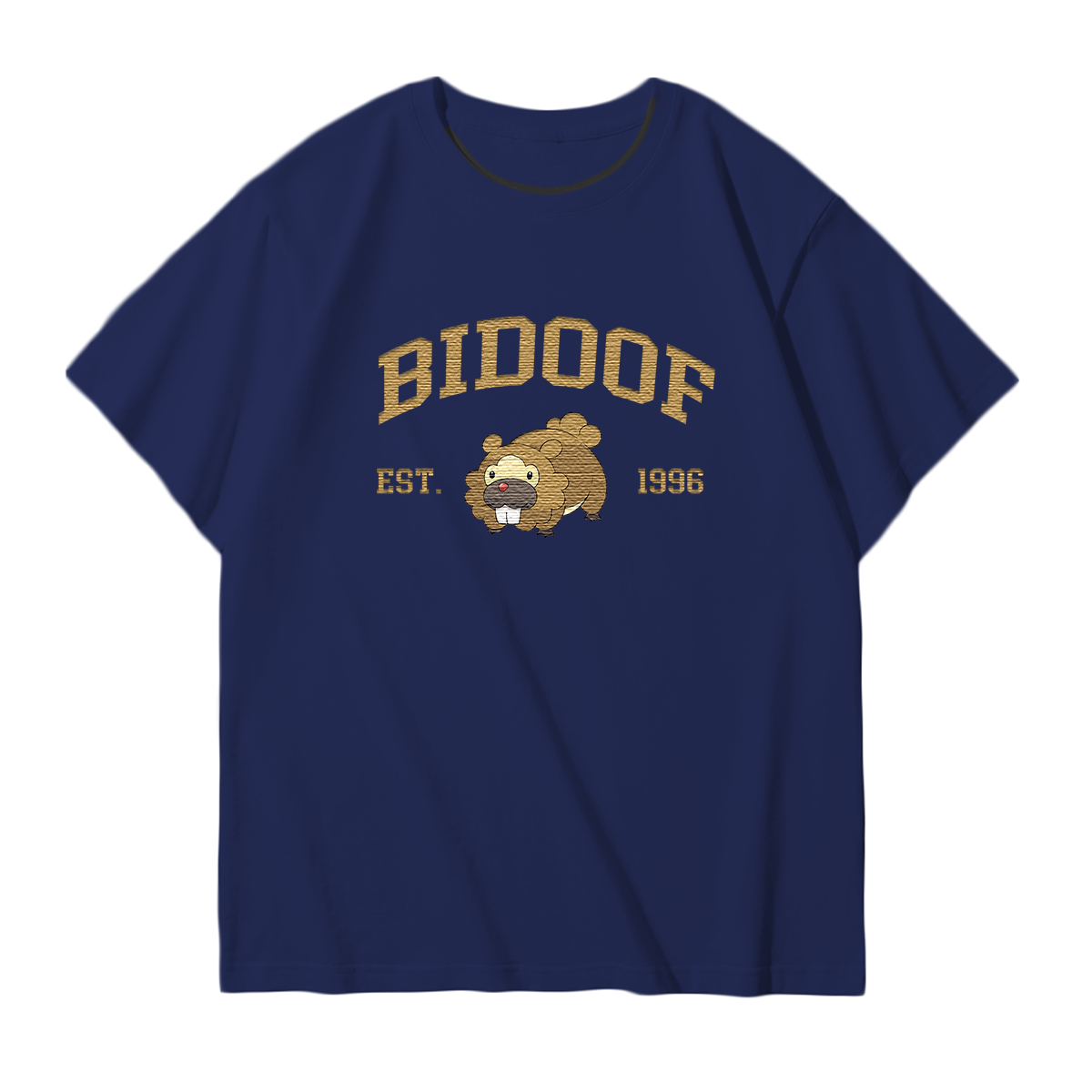 BIDOOF Embroidered Anime Character Unisex T-Shirt,Crewneck,Hoodie,Stylish Gift for Friends,E15