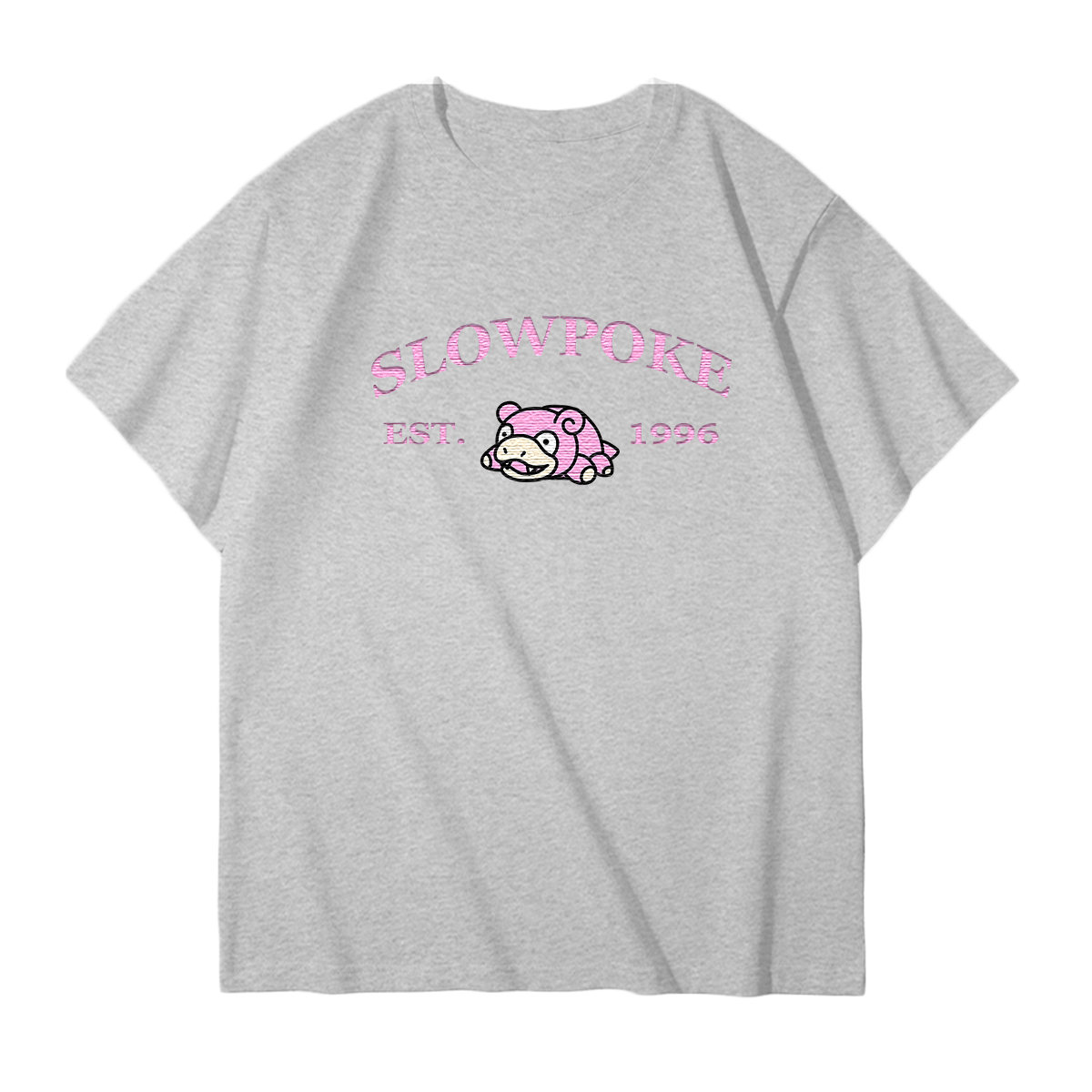 SLOWPOKE Embroidered Anime Character Unisex T-Shirt,Crewneck,Hoodie,Stylish Gift for Friends,E170