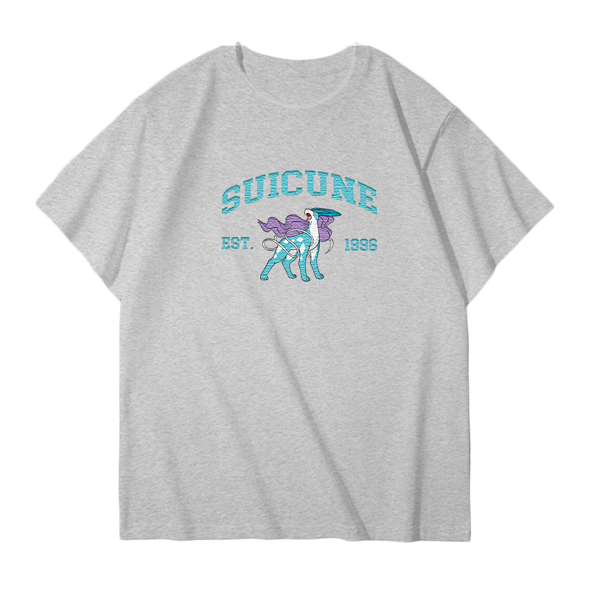 SUICUNE Embroidered Anime Character Unisex T-Shirt,Crewneck,Hoodie,Stylish Gift for Friends,E223