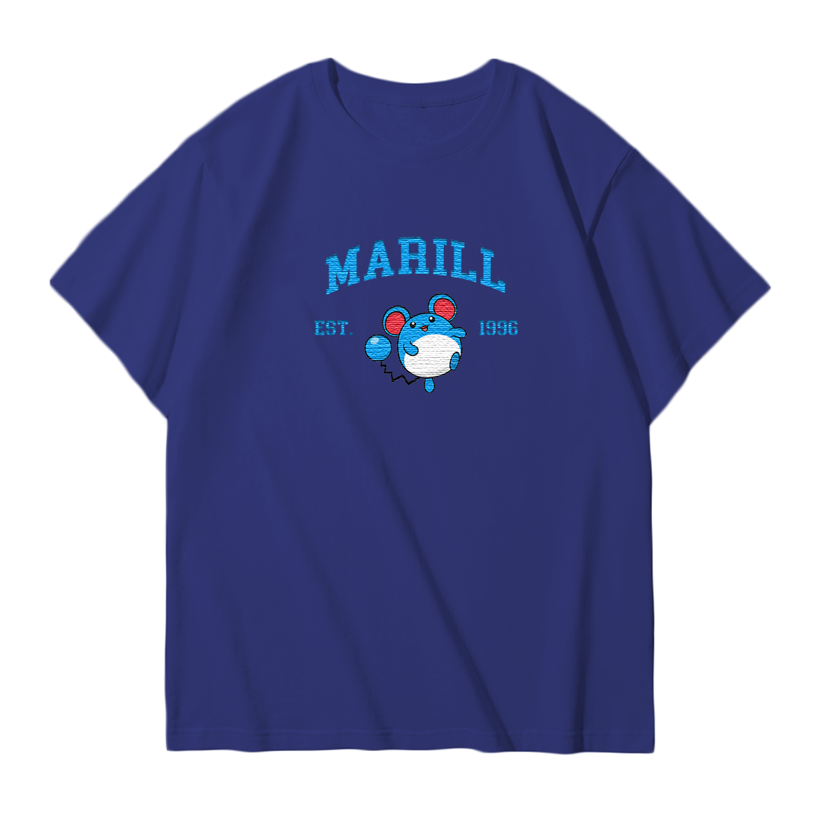 MARILL Embroidered Anime Character Unisex T-Shirt,Crewneck,Hoodie,Stylish Gift for Friends,E236