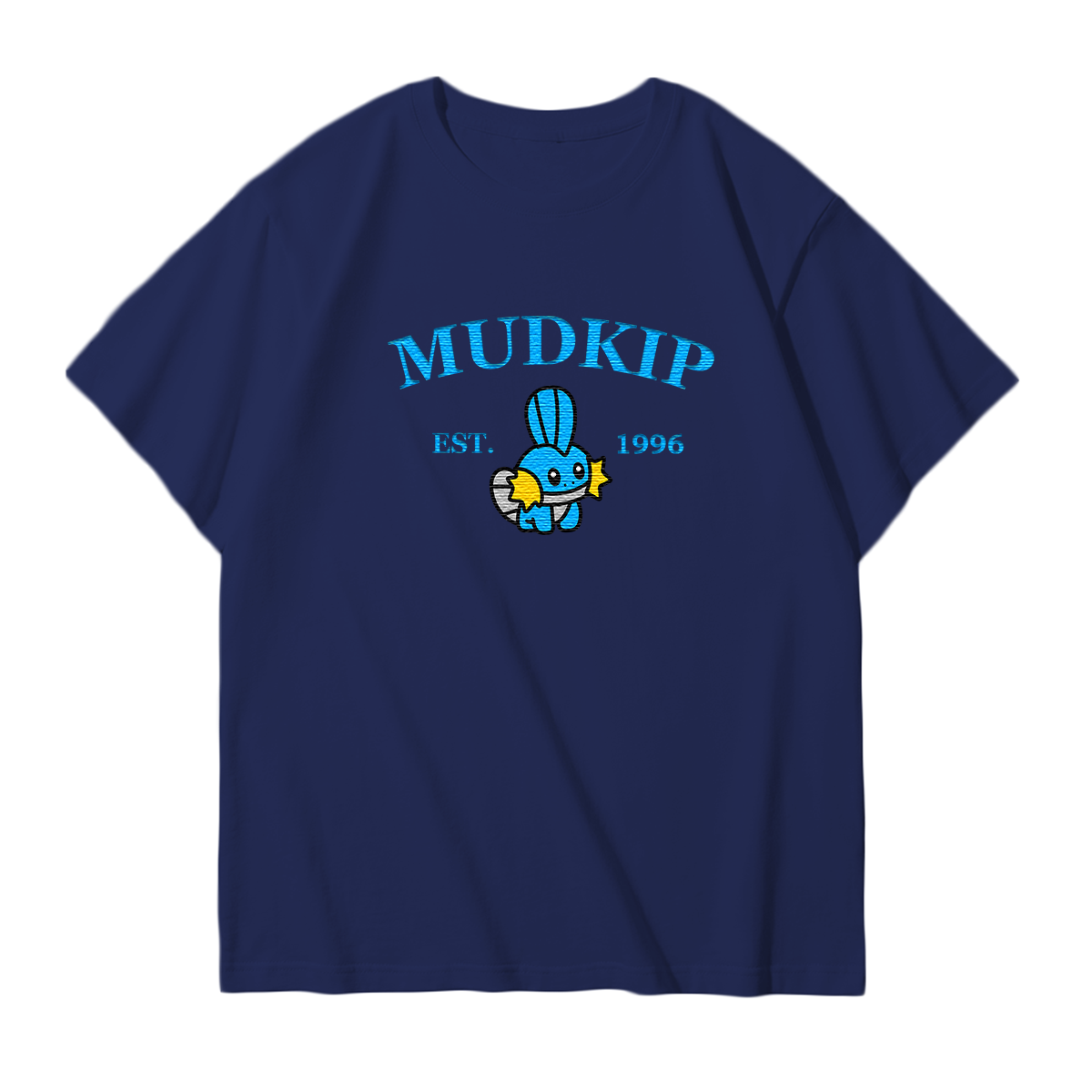 MUDKIP Embroidered Anime Character Unisex T-Shirt,Crewneck,Hoodie,Stylish Gift for Friends,E165
