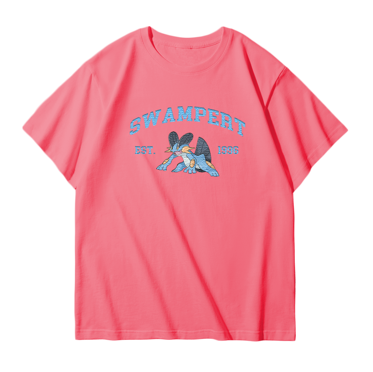SWAMPERT Embroidered Anime Character Unisex T-Shirt,Crewneck,Hoodie,Stylish Gift for Friends,E93
