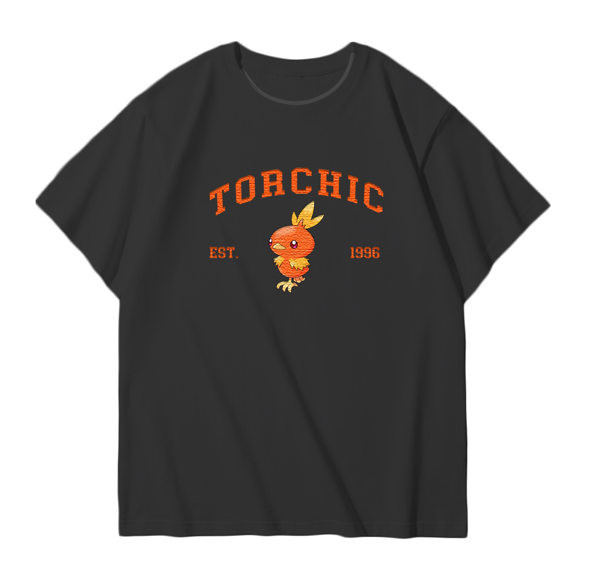 TORCHIC Embroidered Anime Character Unisex T-Shirt,Crewneck,Hoodie,Stylish Gift for Friends,E69