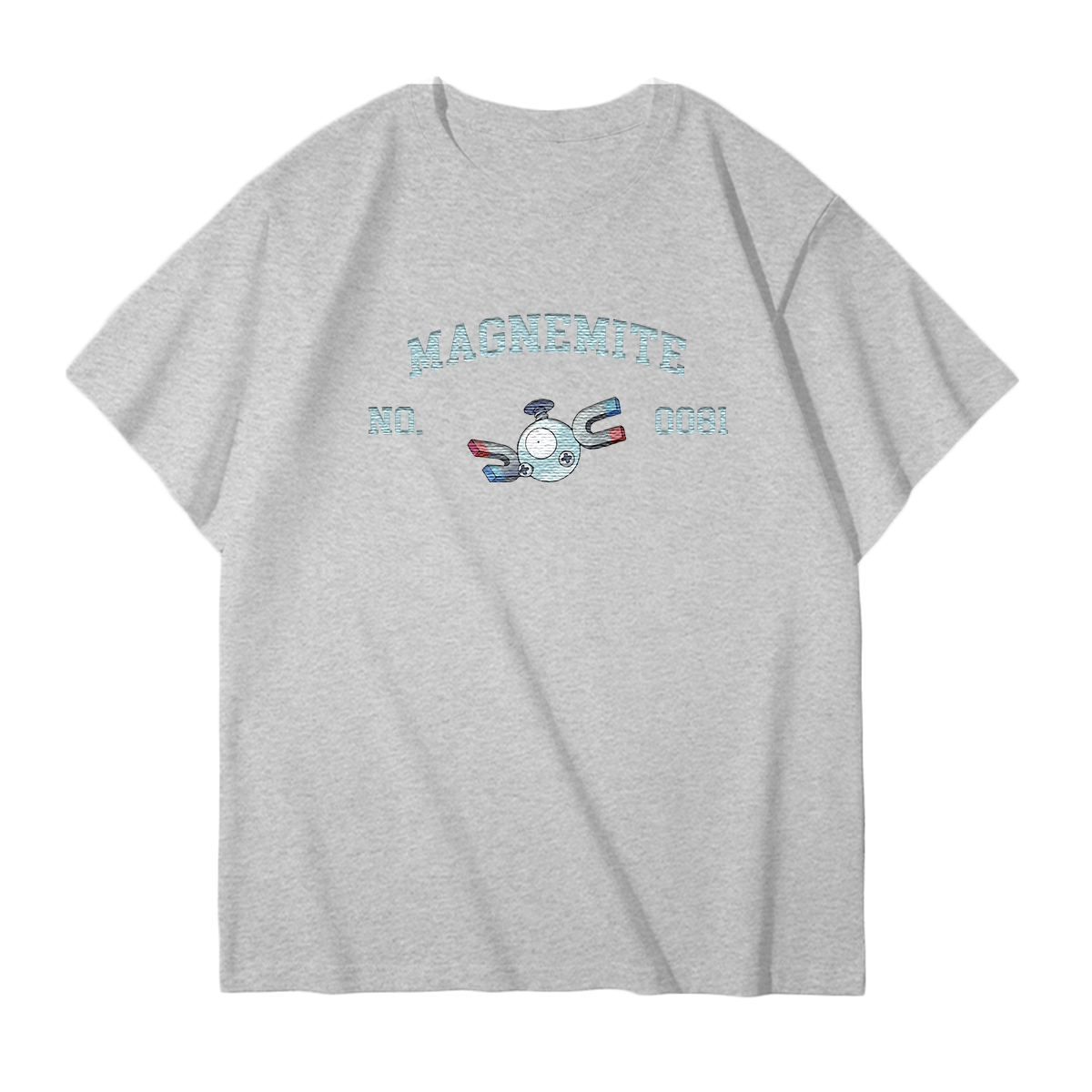 MAGNEMITE Embroidered Anime Character Unisex T-Shirt,Crewneck,Hoodie,Stylish Gift for Friends,E286