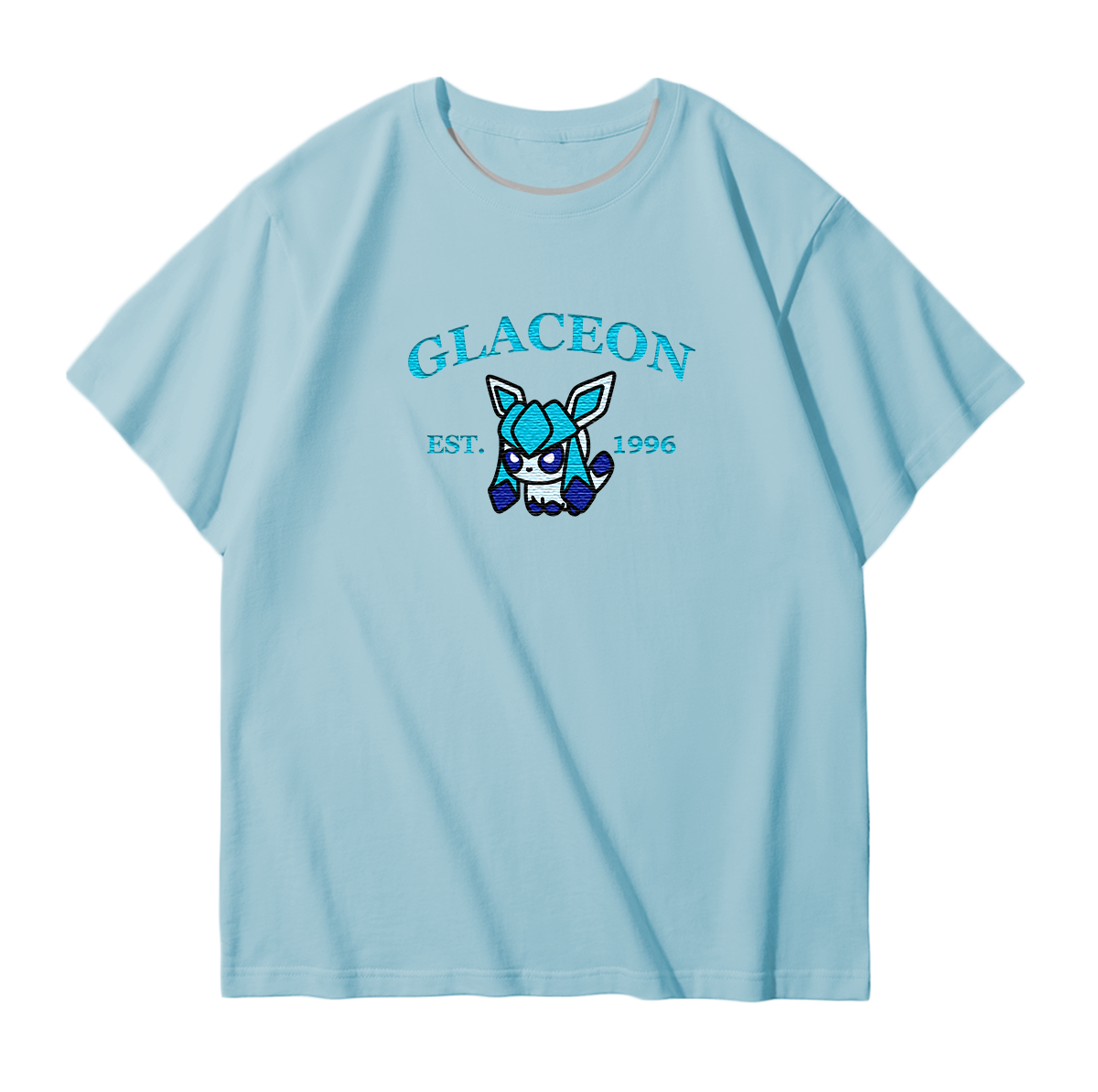 GLACEON Embroidered Anime Character Unisex T-Shirt,Crewneck,Hoodie,Stylish Gift for Friends,E74
