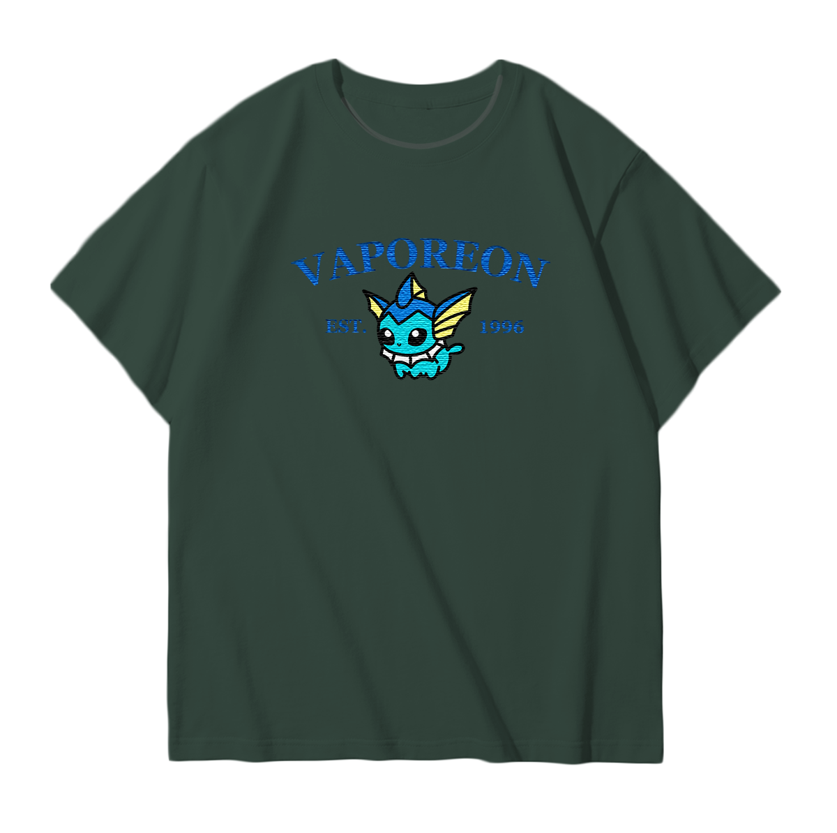 VAPOREON Embroidered Anime Character Unisex T-Shirt,Crewneck,Hoodie,Stylish Gift for Friends,E77