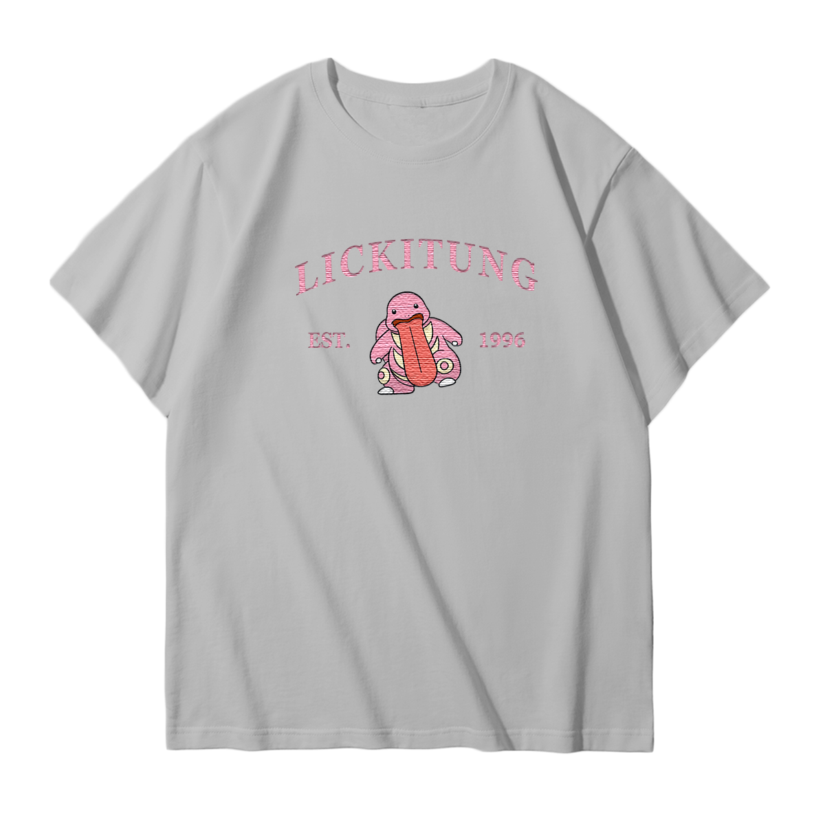 LICKITUNG Embroidered Anime Character Unisex T-Shirt,Crewneck,Hoodie,Stylish Gift for Friends,E115