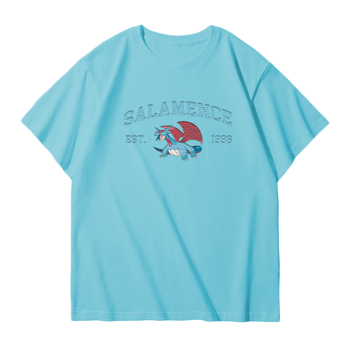 SALAMENCE Embroidered Anime Character Unisex T-Shirt,Crewneck,Hoodie,Stylish Gift for Friends,E272